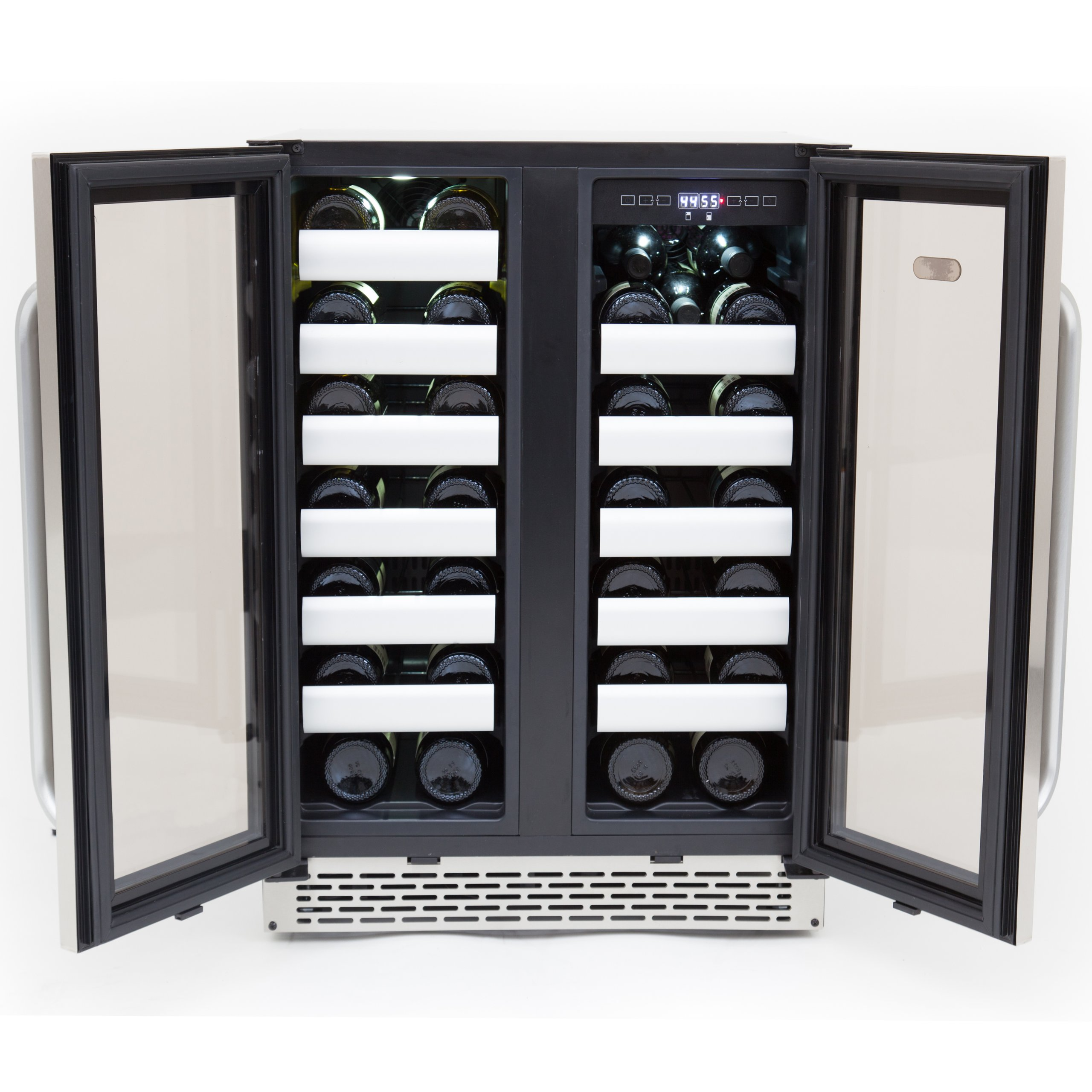 Whynter BWR-401DS 40 Bottle Stainless Steel Dual Zone Built Wine Refrigerators- with Seamless Doors