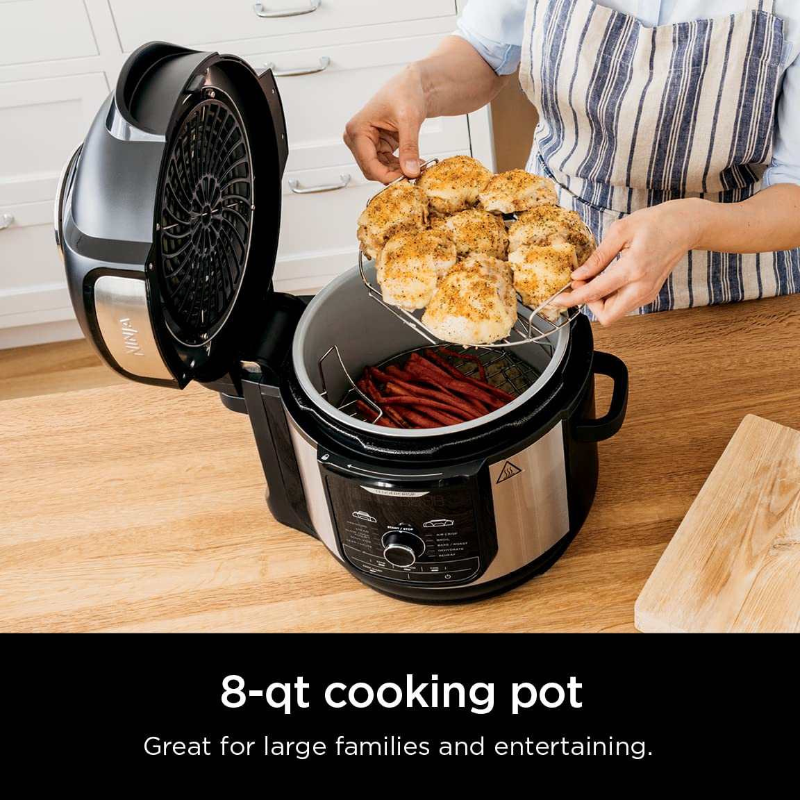 【Appliances】Ninja FD401 Foodi 12-in-1 Deluxe XL 8 qt. Pressure Cooker & Air Fryer that Steams, Slow Cooks, Sears