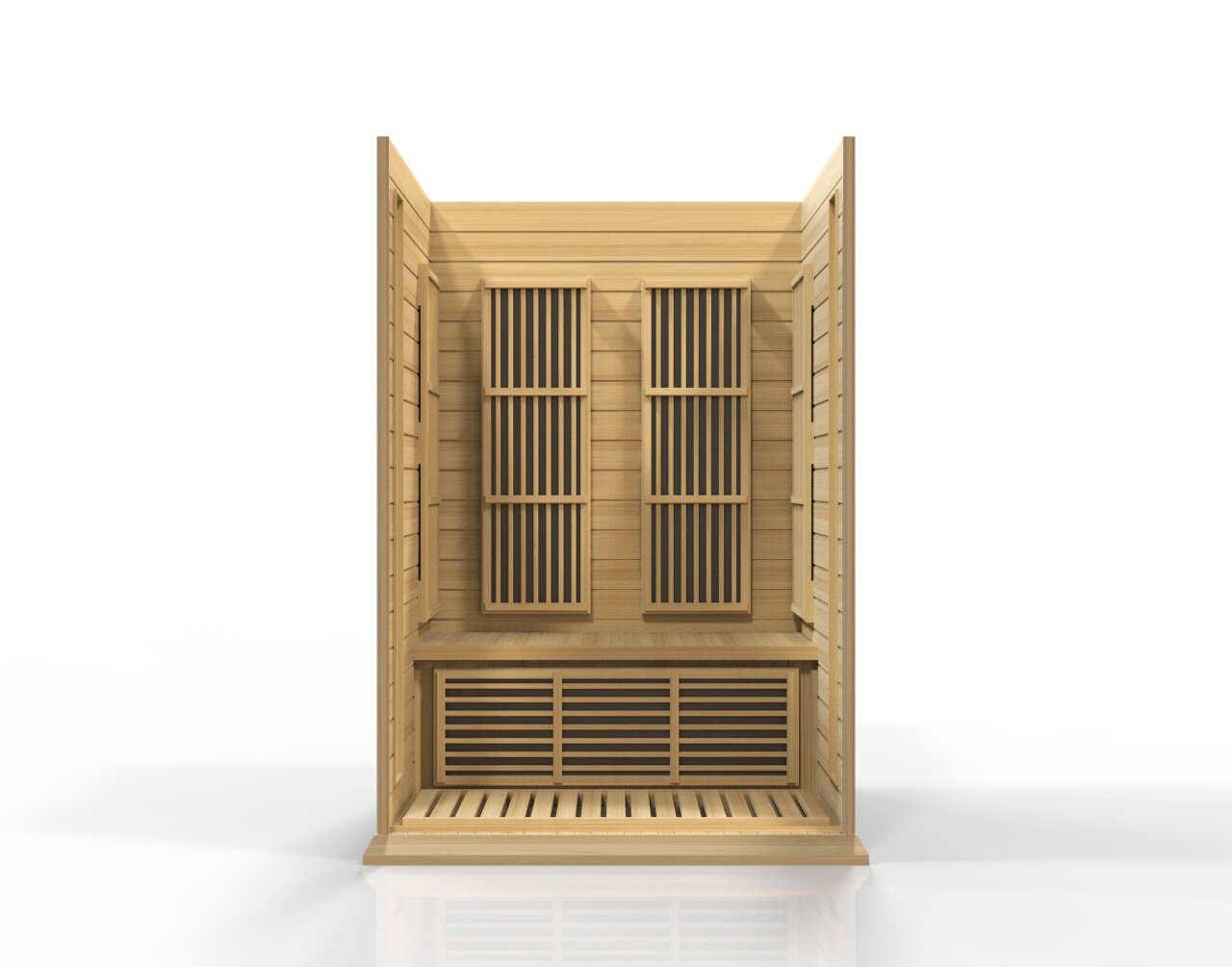 【Sports&Outdoors】Dynamic Infrared Maxxus 2 - Person Indoor Bluetooth Compatible FAR Infrared Sauna in Hemlock