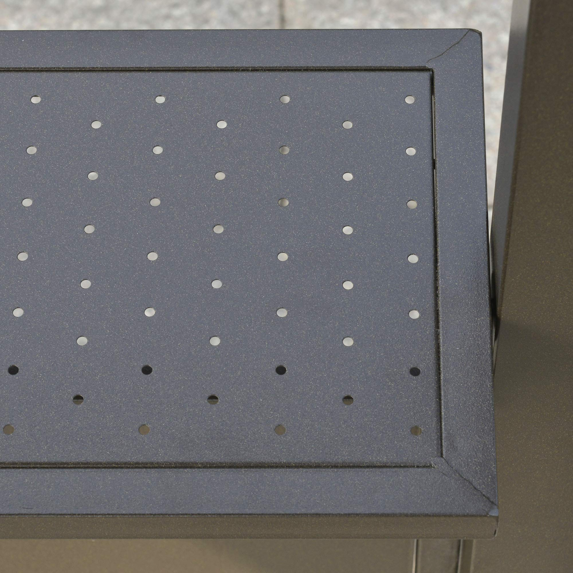 【Home&Garden】8'x5' BBQ Grill Gazebo with 2 Side Shelves, Outdoor Double Tiered Interlaced Polycarbonate Roof