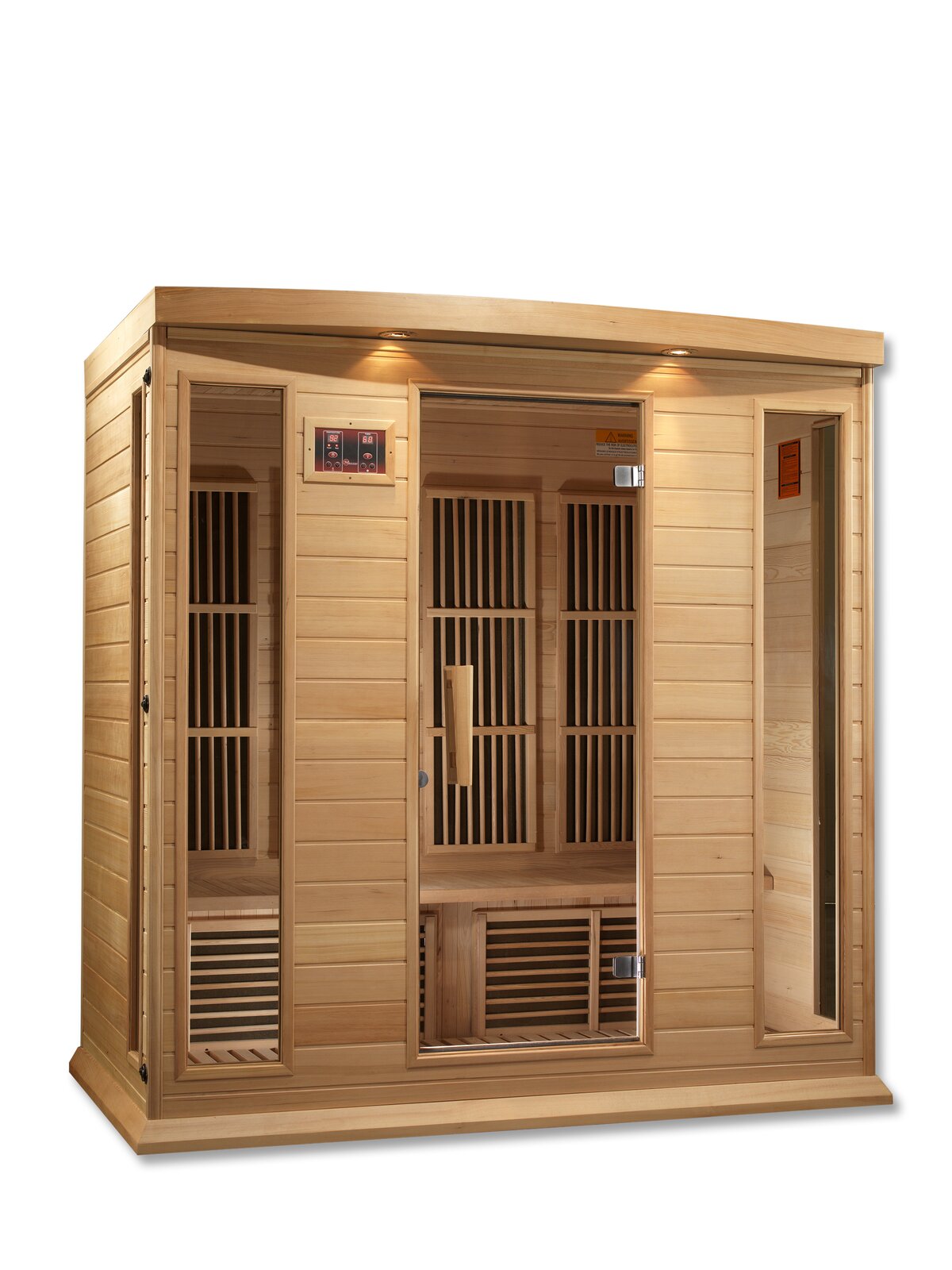 【Sports&Outdoors】Dynamic Infrared 4 - Person Indoor Bluetooth Compatible FAR Infrared Sauna in Hemlock