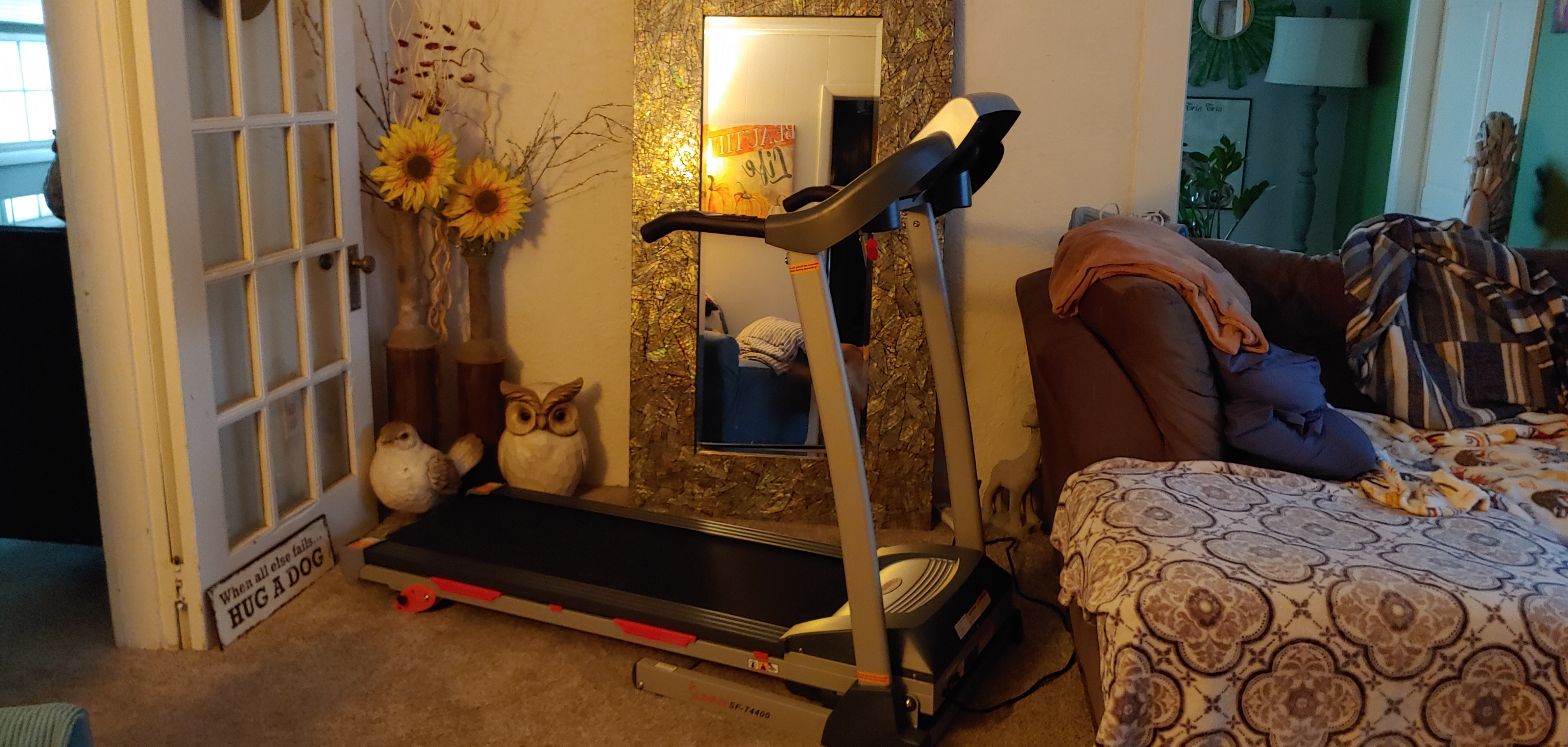 【Sports&Outdoors】Folding Incline Treadmill with Optional Exclusive SunnyFit App & Smart Bluetooth Connectivity