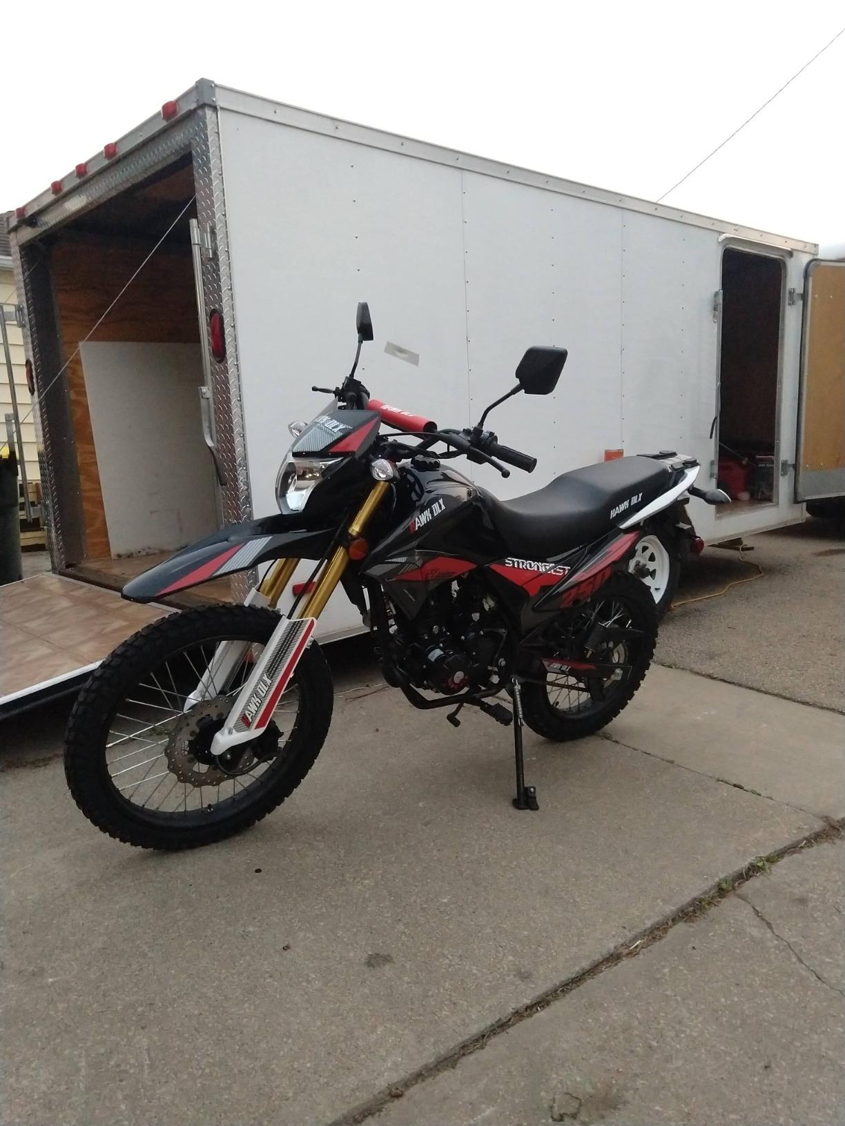 【Sports&Outdoors】X-PRO Hawk DLX 250 EFI Fuel Injection Hawk Deluxe Dirt Bike Street Bike Motorcycle