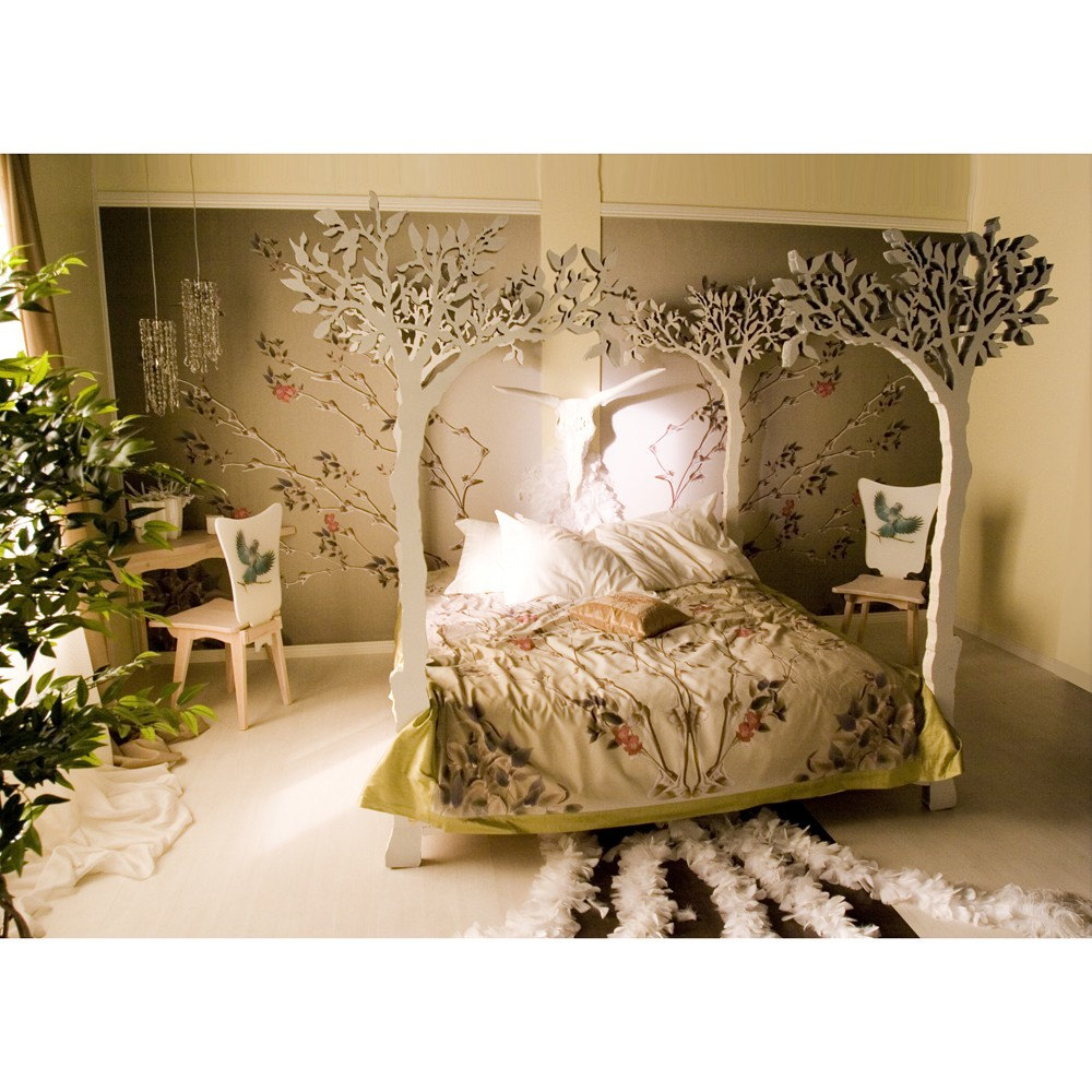 【Furniture】Under the apple tree canopy bed - modern romantic sleep therapy woodland fairy tale