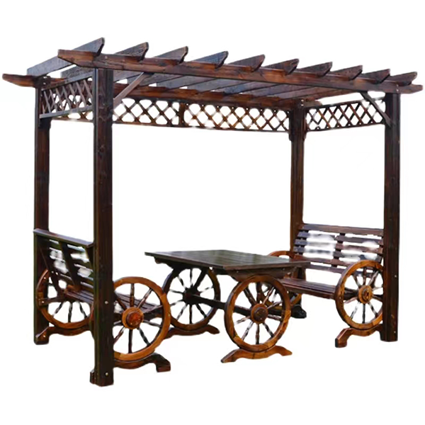 【Home&Garden】Outdoor courtyard log cabin pavilion