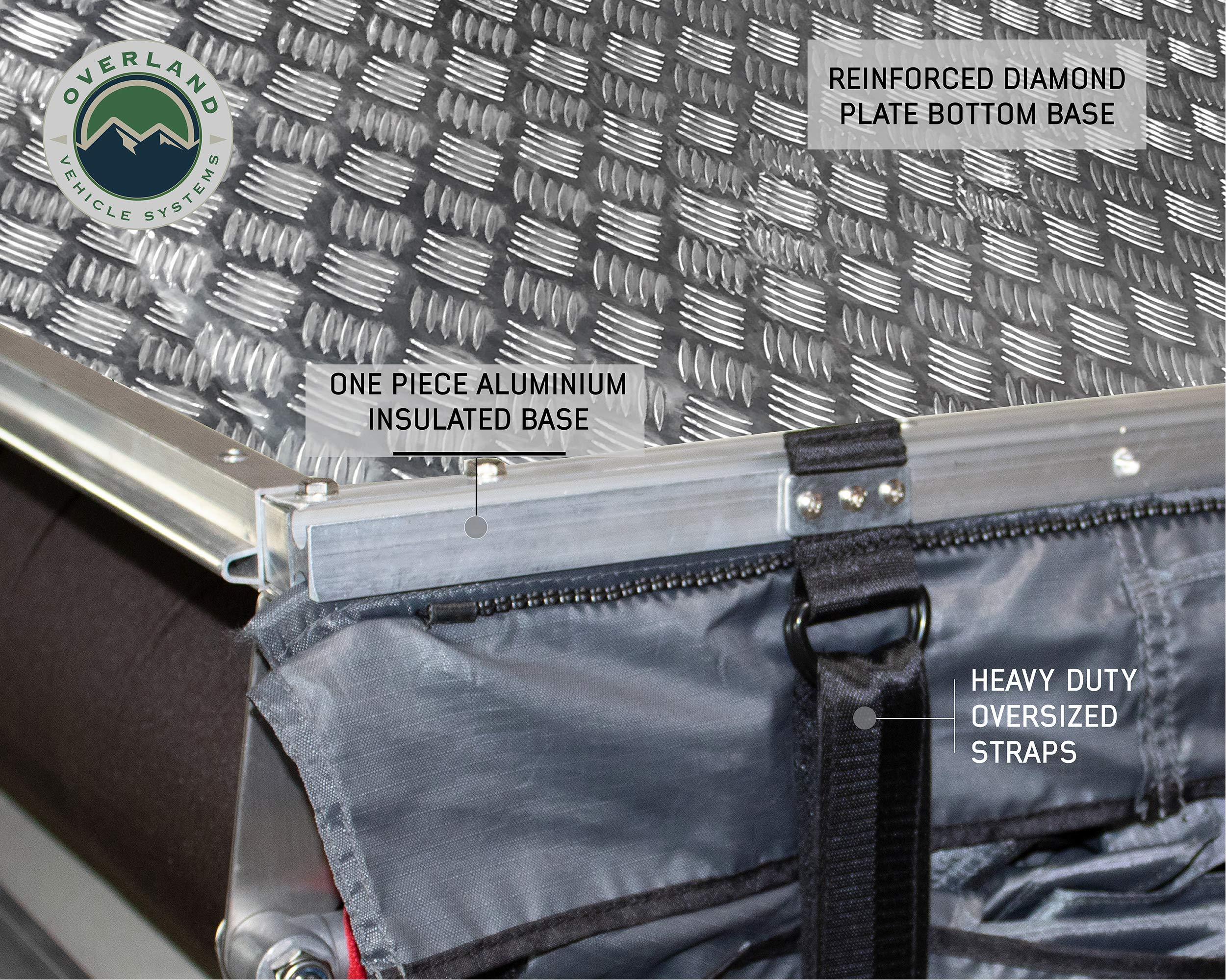 【Sports&Outdoors】Nomadic 3 Extended Roof Top Tent - White Base with Gray Rain Fly & Black Cover Universal