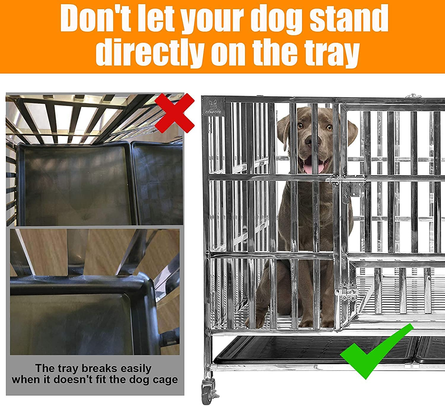 【Pet】48 Heavy Duty Stainless Steel Dog Cage & Playpen for Training Large Dog Indoor Outdoor