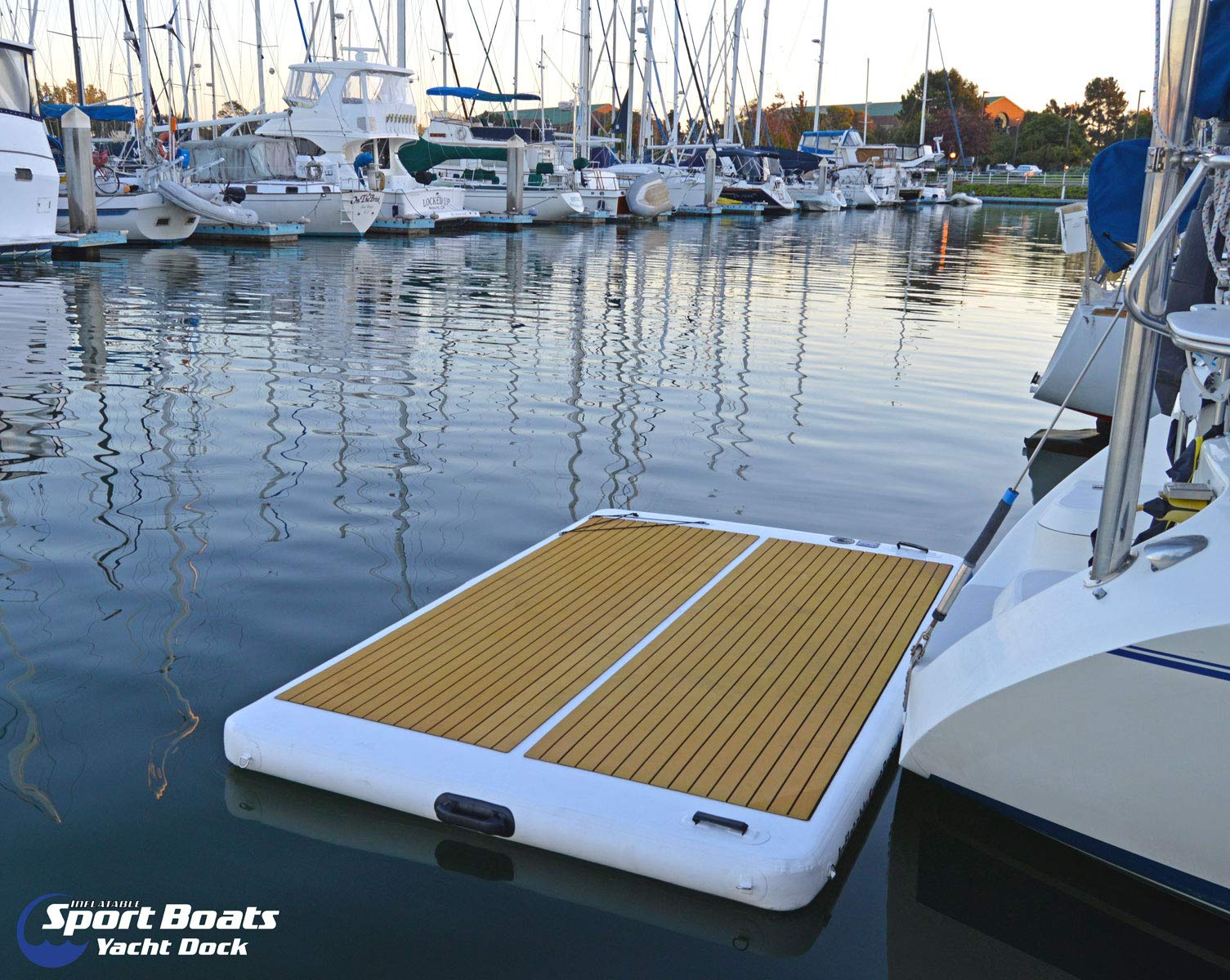 【Sports&Outdoors】Inflatable Sport Boats Yacht Dock 10x6x6 inches Thick Inflatable Dock Floating Platform
