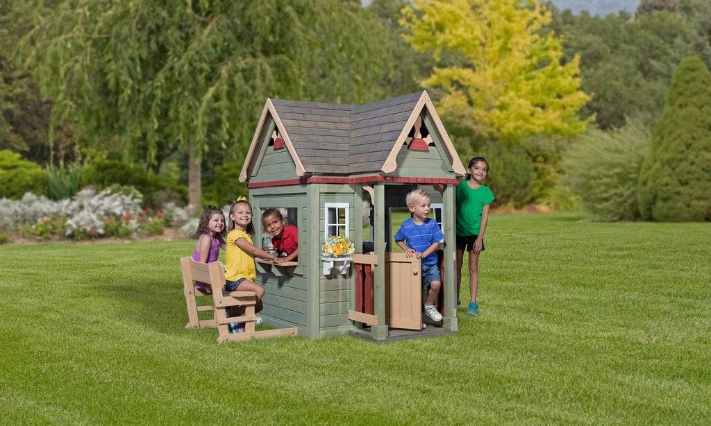【Baby&Kids】Victorian Inn All Cedar Outdoor Wooden Playhouse