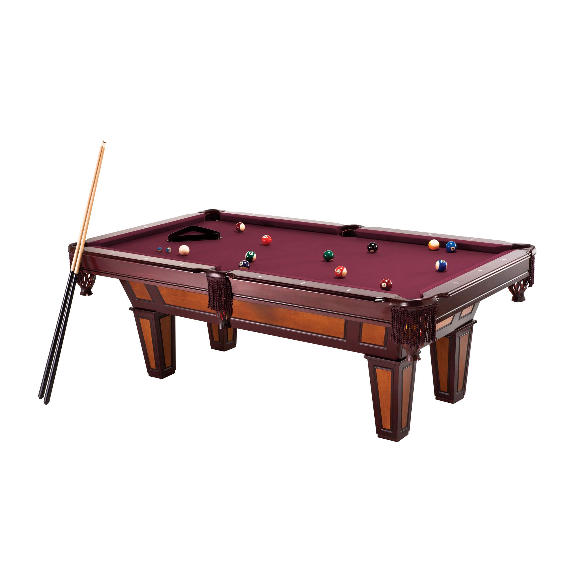 【Sports&Outdoors】Pool Table, Accuslate Billiard Surface for Consistent Straight Shots & Sturdy Straight Legs