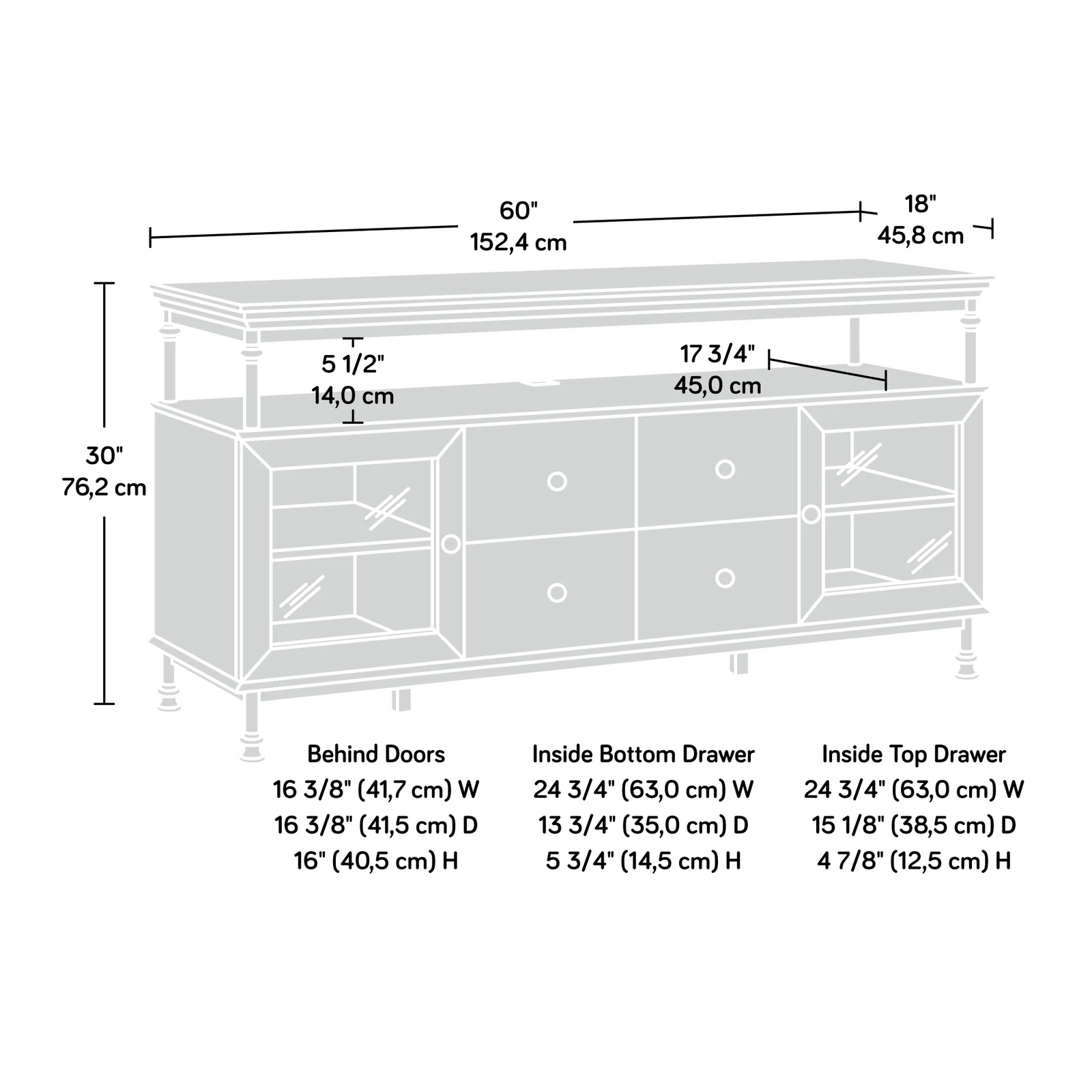 【Furniture】Mancos TV Stand for TVs up to 60