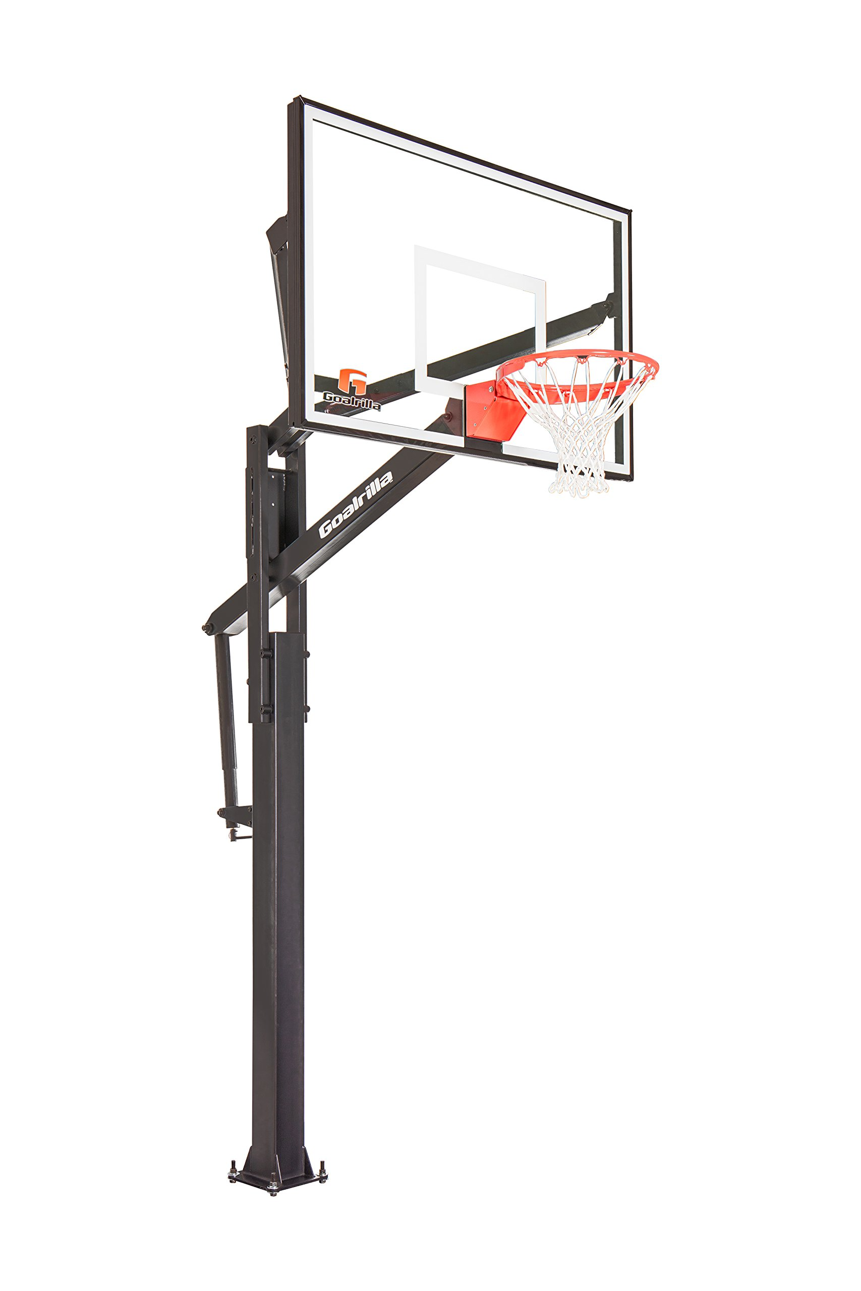 【Sports&Outdoors】Goalrilla FT Series Basketball Hoops with Tempered Glass Basketball Backboard, Black Anodized Frame