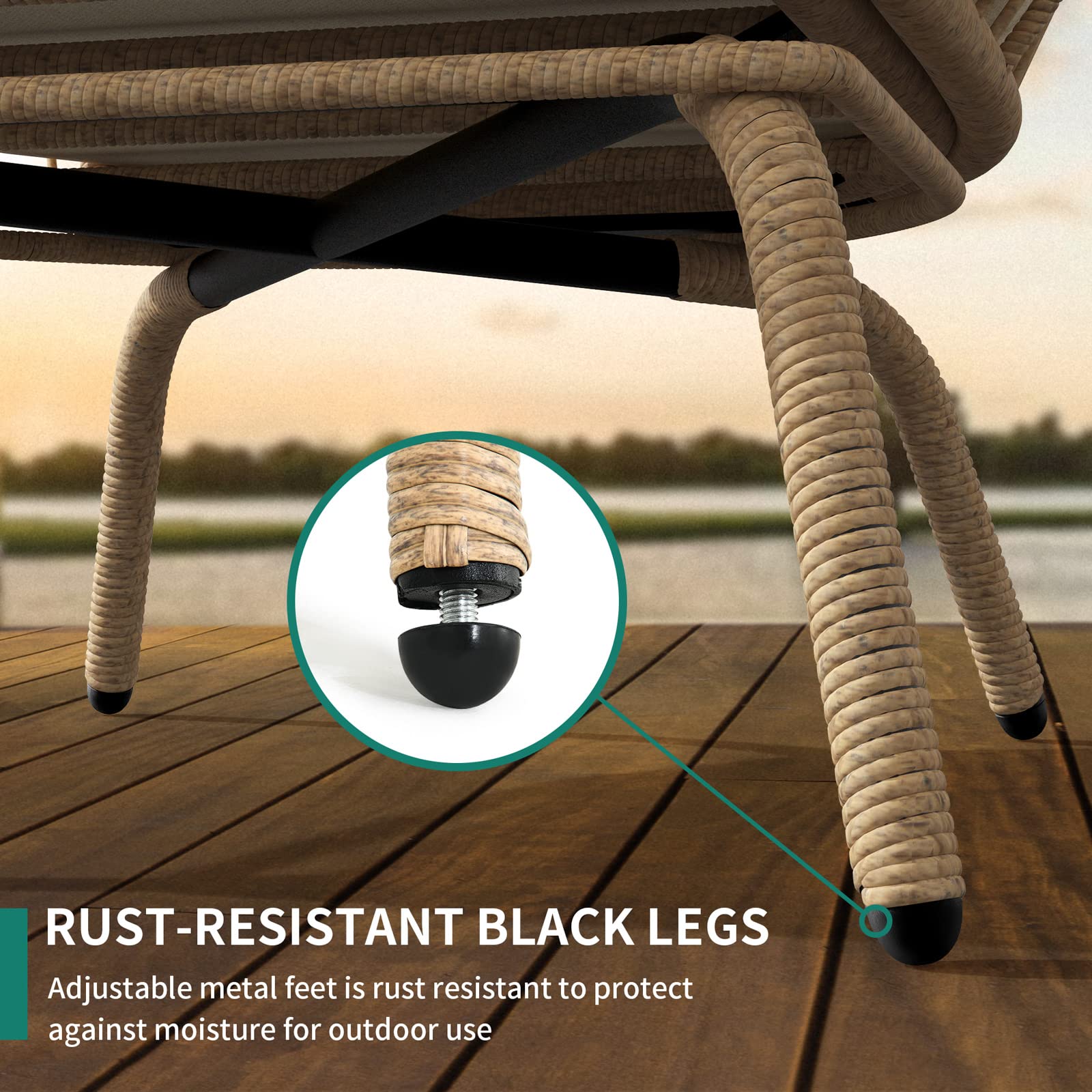 【Furniture】Wicker Egg Chair Outdoor Indoor Oversized Lounger with Stand and Cushions Egg Basket Chair