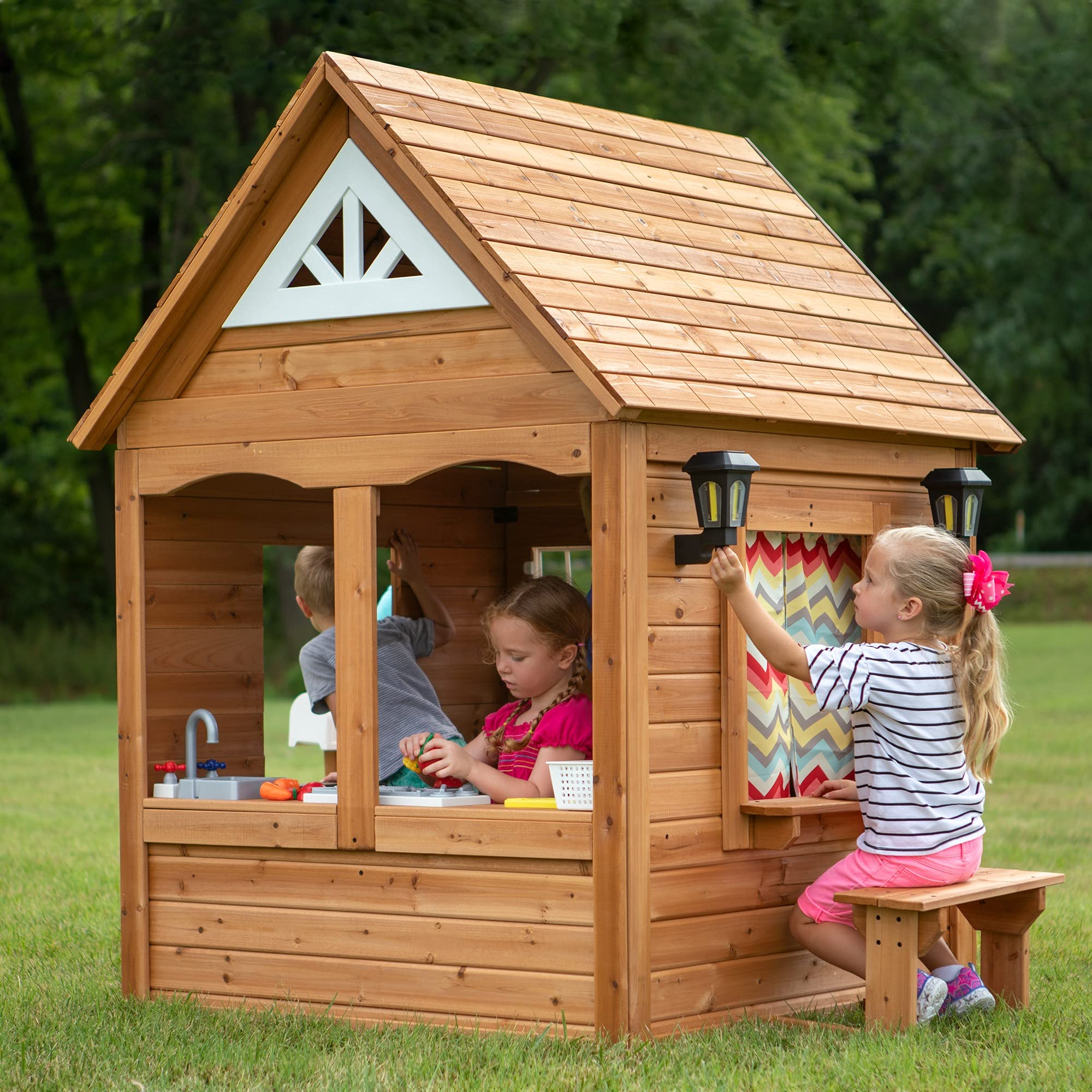 【Baby&Kids】Aspen All Cedar Outdoor Wooden Playhouse