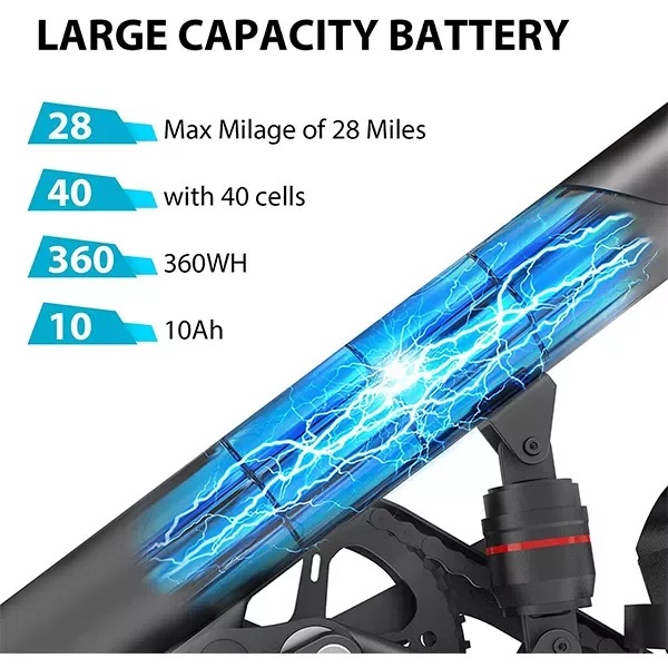 【Sports&Outdoors】C3 Adult Electric Bike, 450W Electric Bike, 18.6 MPH, Up to 28 MPH, 14 Pneumatic Tires, Dual Disc Brakes, 3 Riding Modes