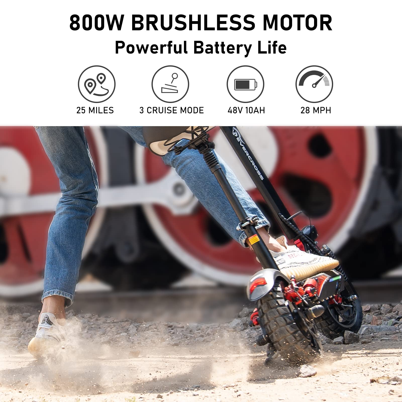 【Sports&Outdoors】Electric Scooter, Electric Scooter for Adults with 800W Motor, Up to 28MPH & 25 Miles