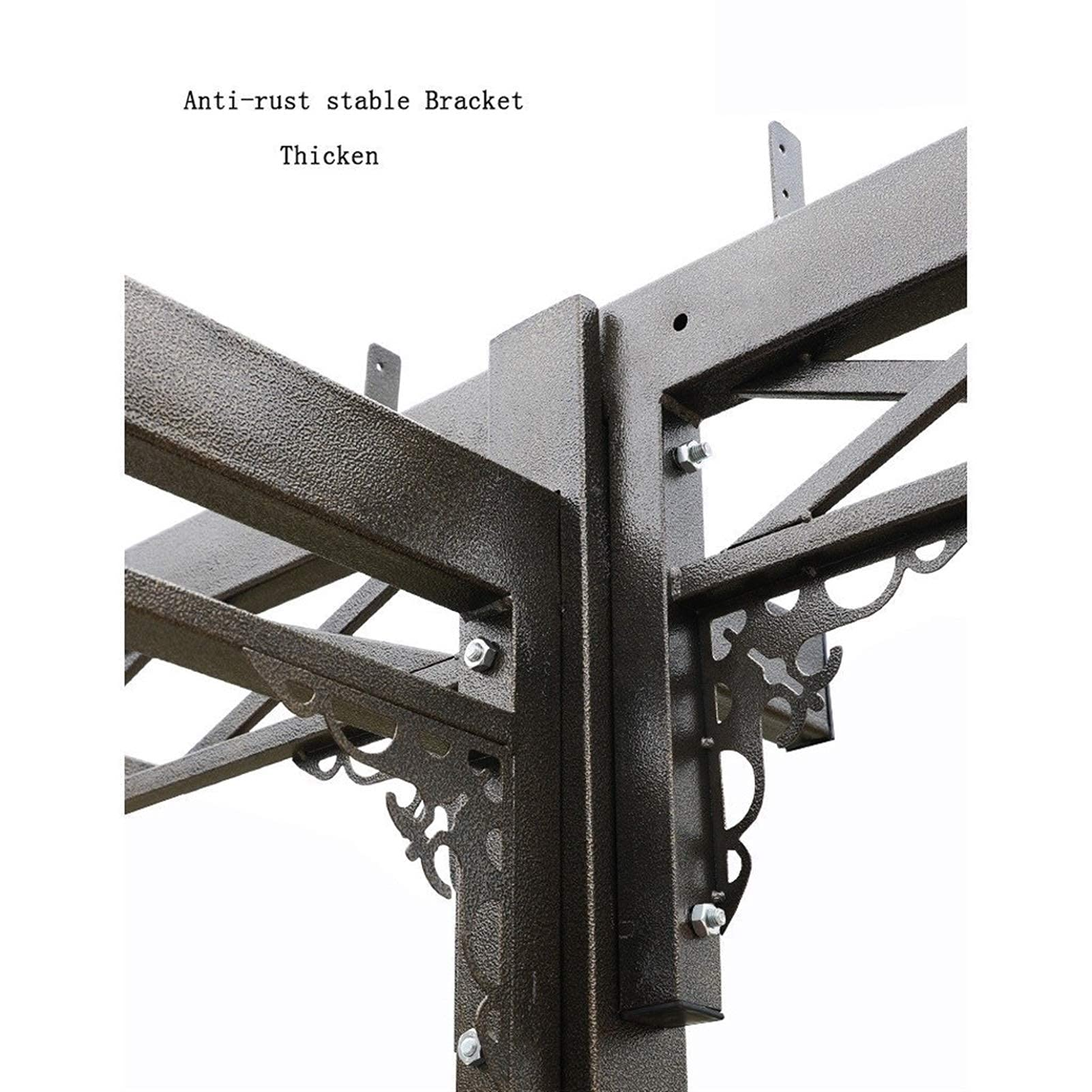 【Gazebo】Outdoor Gazebo Swing Grape Rack Anti-Corrosion Wood Aluminum Alloy