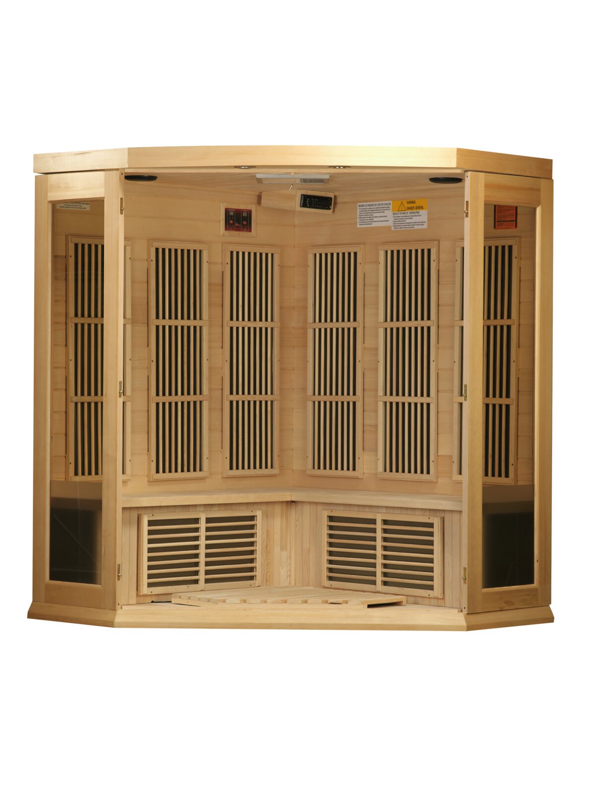 【Sports&Outdoors】Dynamic Infrared Maxxus 3 - Person Indoor FAR Infrared Sauna in Hemlock
