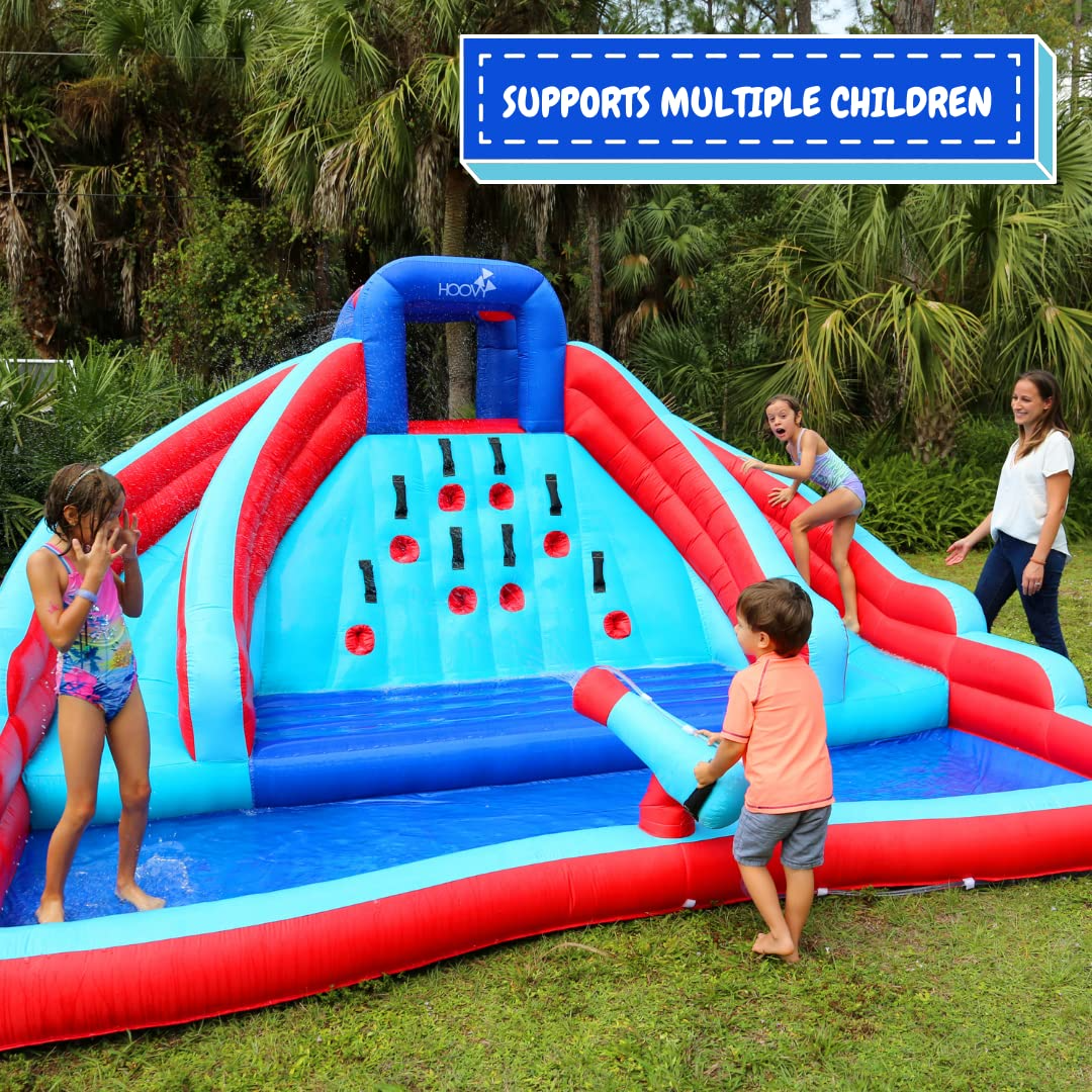 【Baby&Kids】Double Water Slide with Climbing Wall  6.5x13x11 FT  Inflatable Double Water Slide