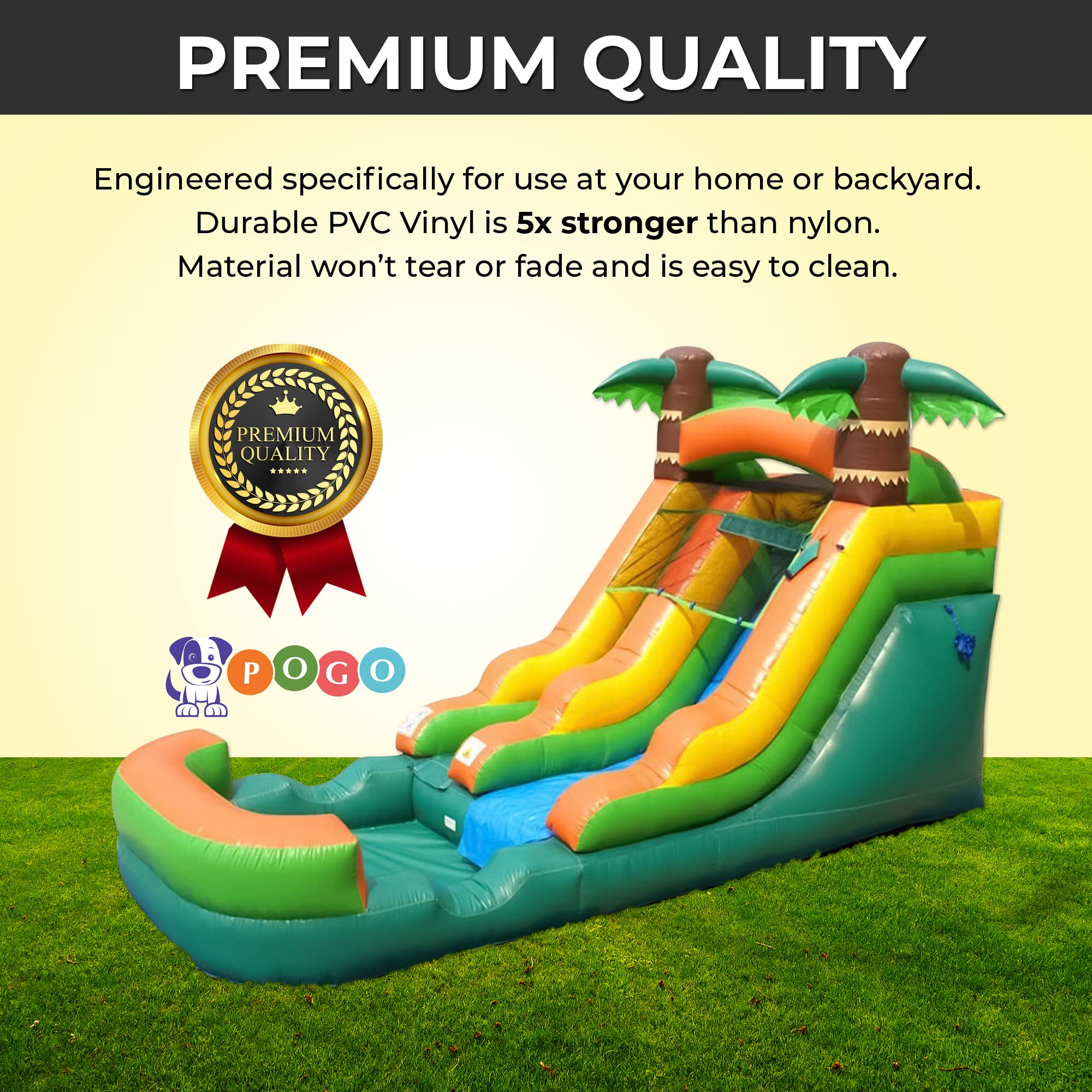 【Baby&Kids】Inflatable Water Slide for Kids - Residential Backyard Inflatable Slide for Summer Fun