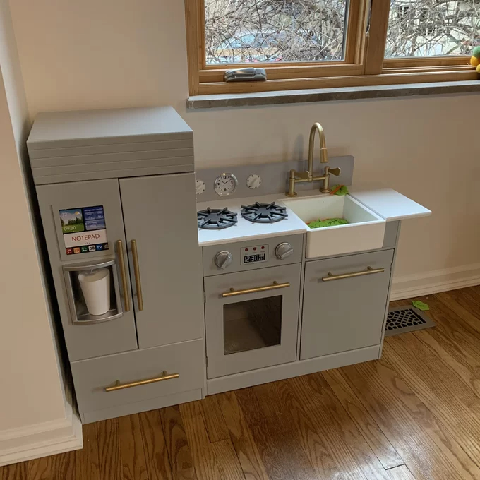 【Baby&Kids】Play Kitchen Toddler Pretend 2 pcs Play Set with Accessories & Ice Maker