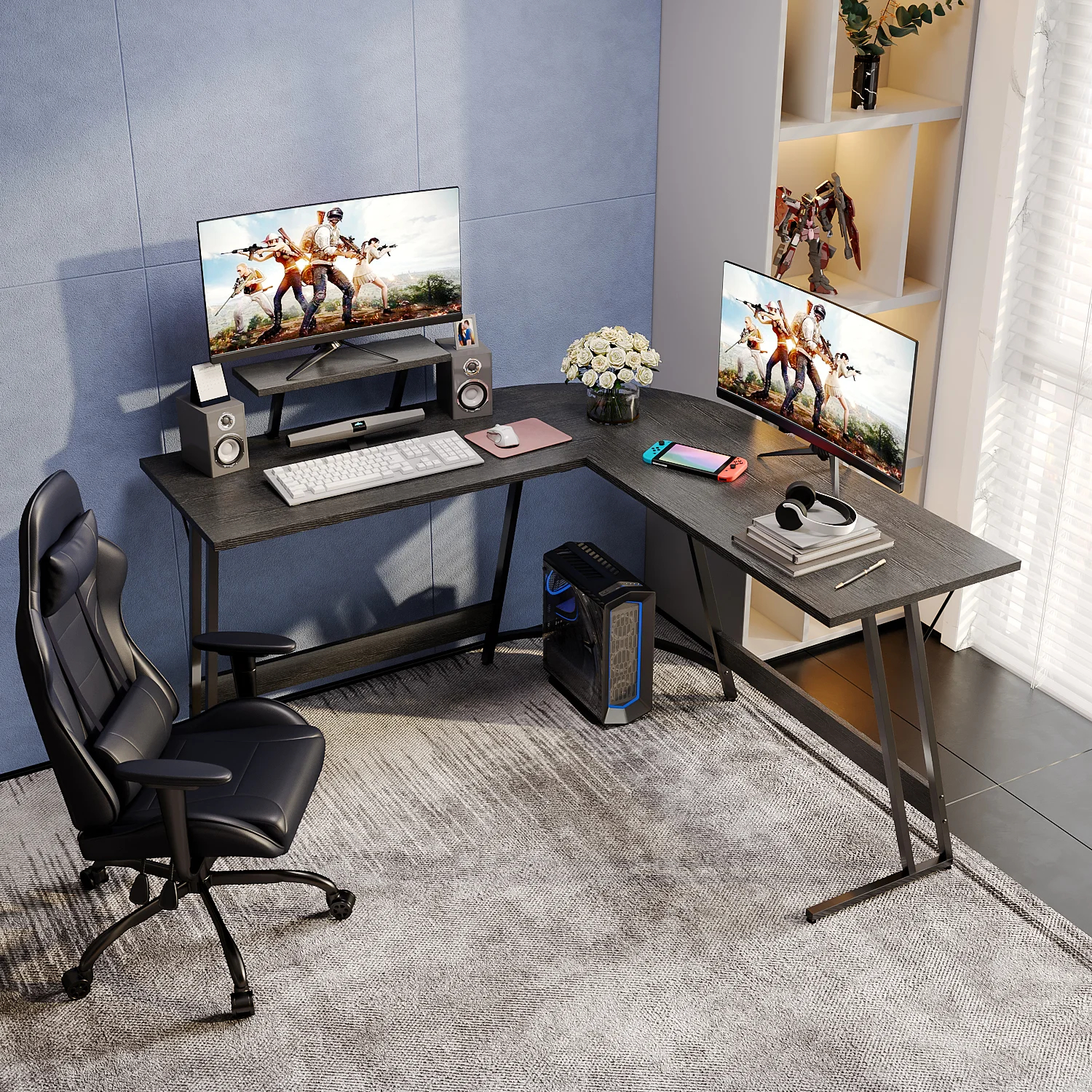 【Furniture】Sherri L- Shaped Gaming Desk