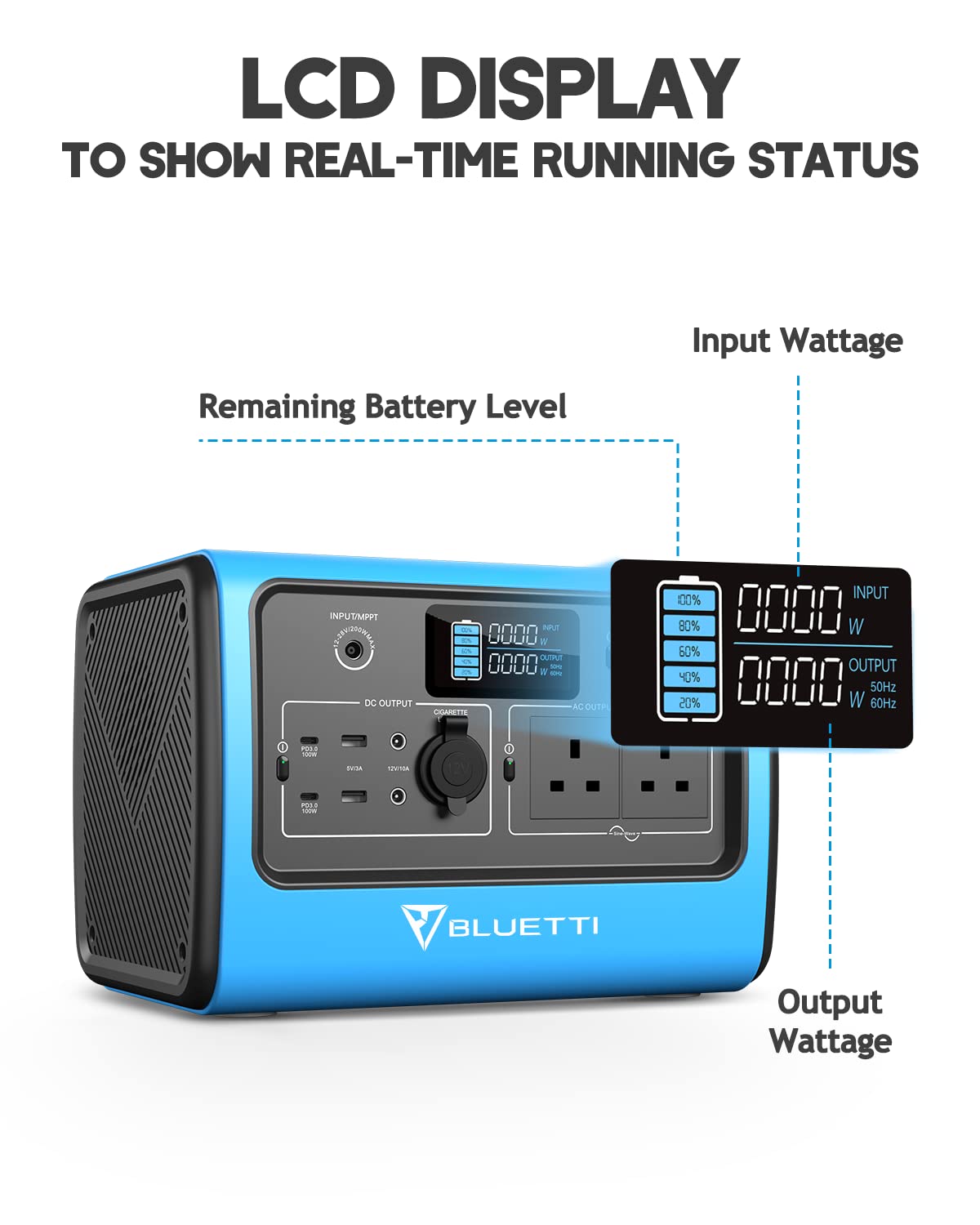 【Appliances】Portable Power Station EB70 1000W Solar Generator 716Wh Backup LiFePo4 Battery
