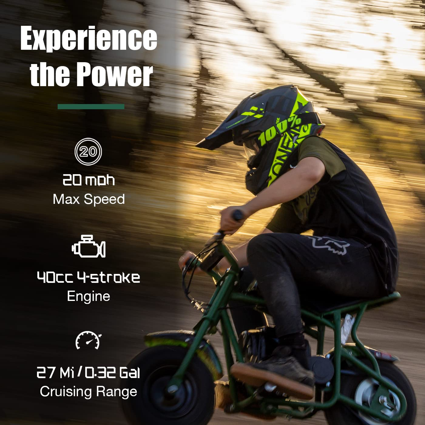 【Sports&Outdoors】FRP DB003 40CC 4-Stroke Kids Dirt Off Road Mini Dirt Bike