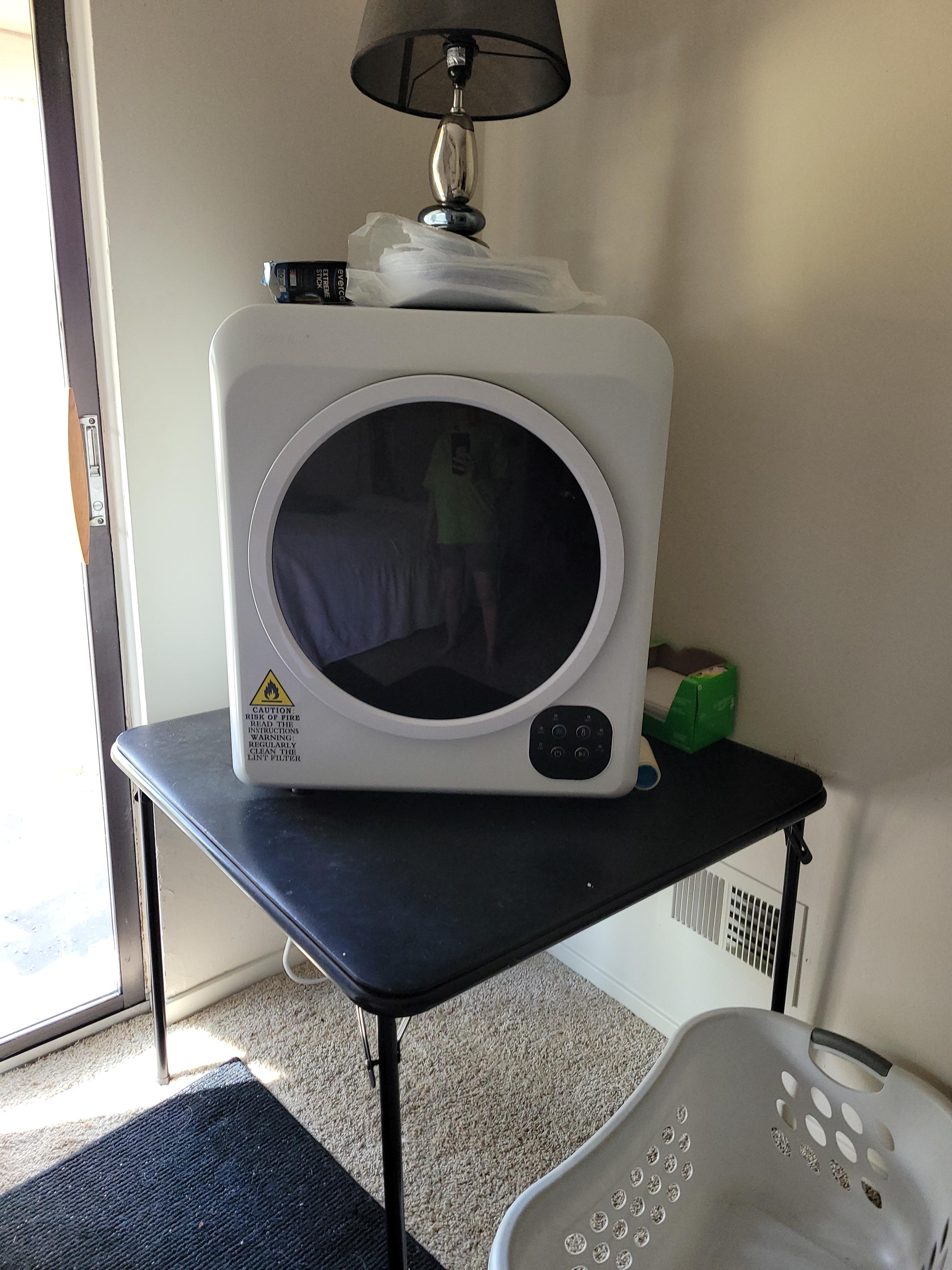 【Appliances】COSTWAY 1700W Electric Portable Clothes Dryer, 13.2 lbs Capacity Front Load Compact Tumble Laundry Dryer