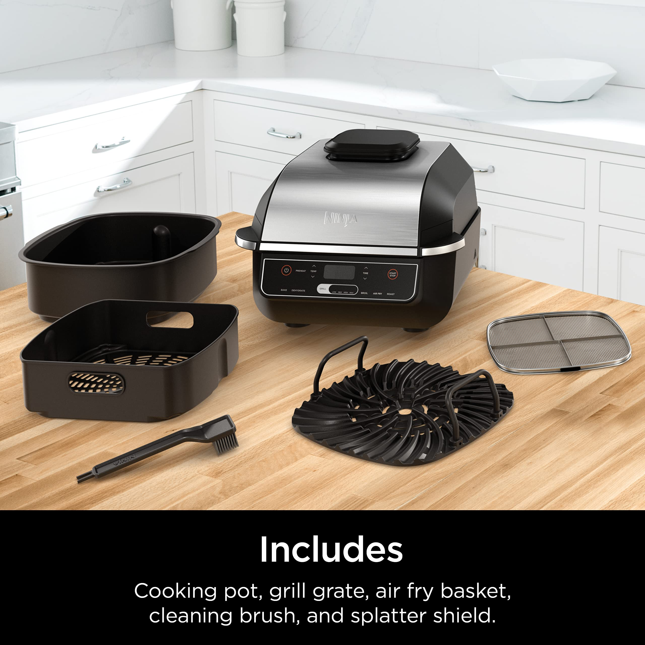 【Appliances】Ninja EG201 Foodi 6-in-1 Indoor Grill with Air Fry, Roast, Bake, Broil & Dehydrate