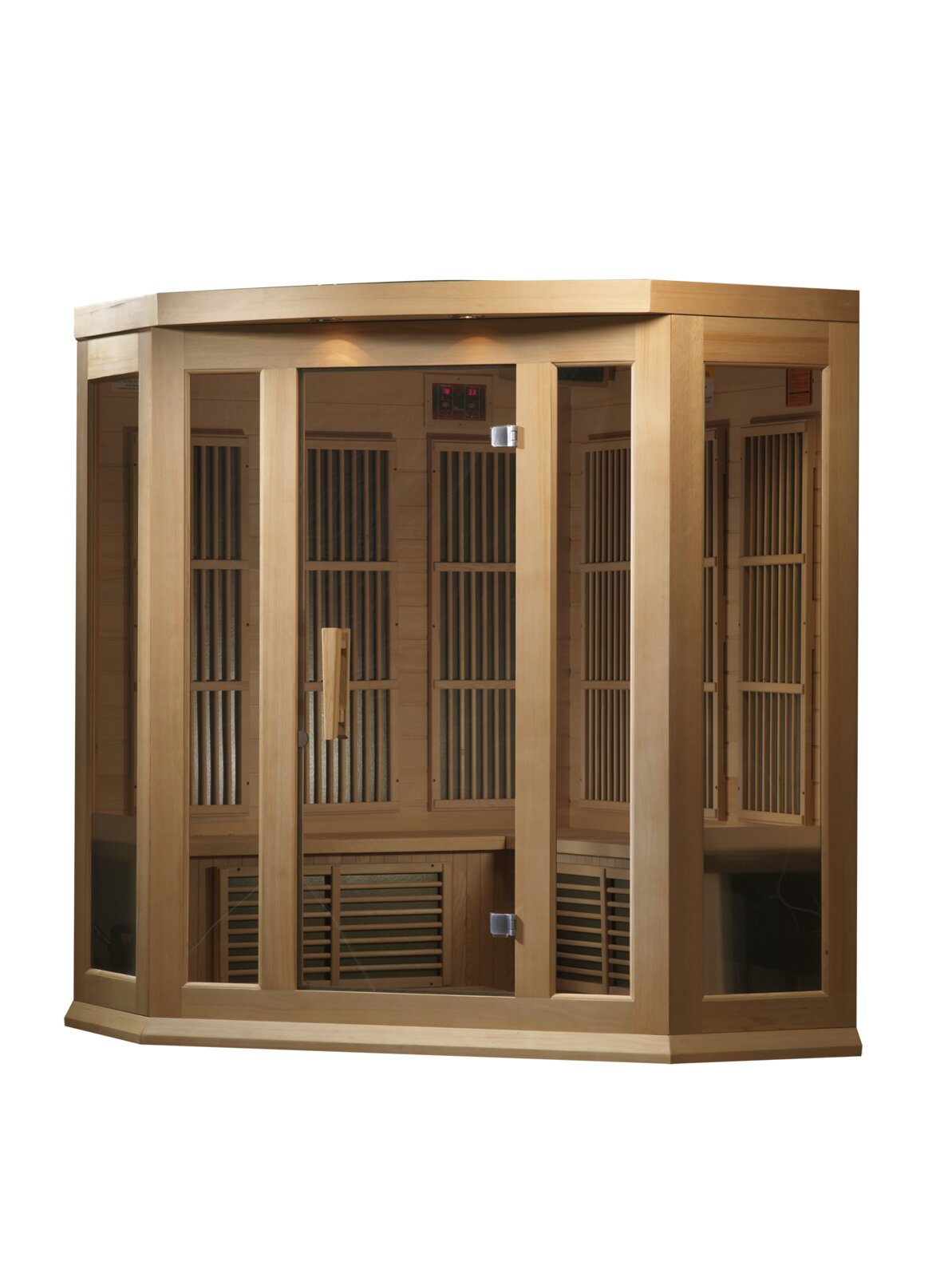 【Sports&Outdoors】Dynamic Infrared Maxxus 3 - Person Indoor FAR Infrared Sauna in Hemlock