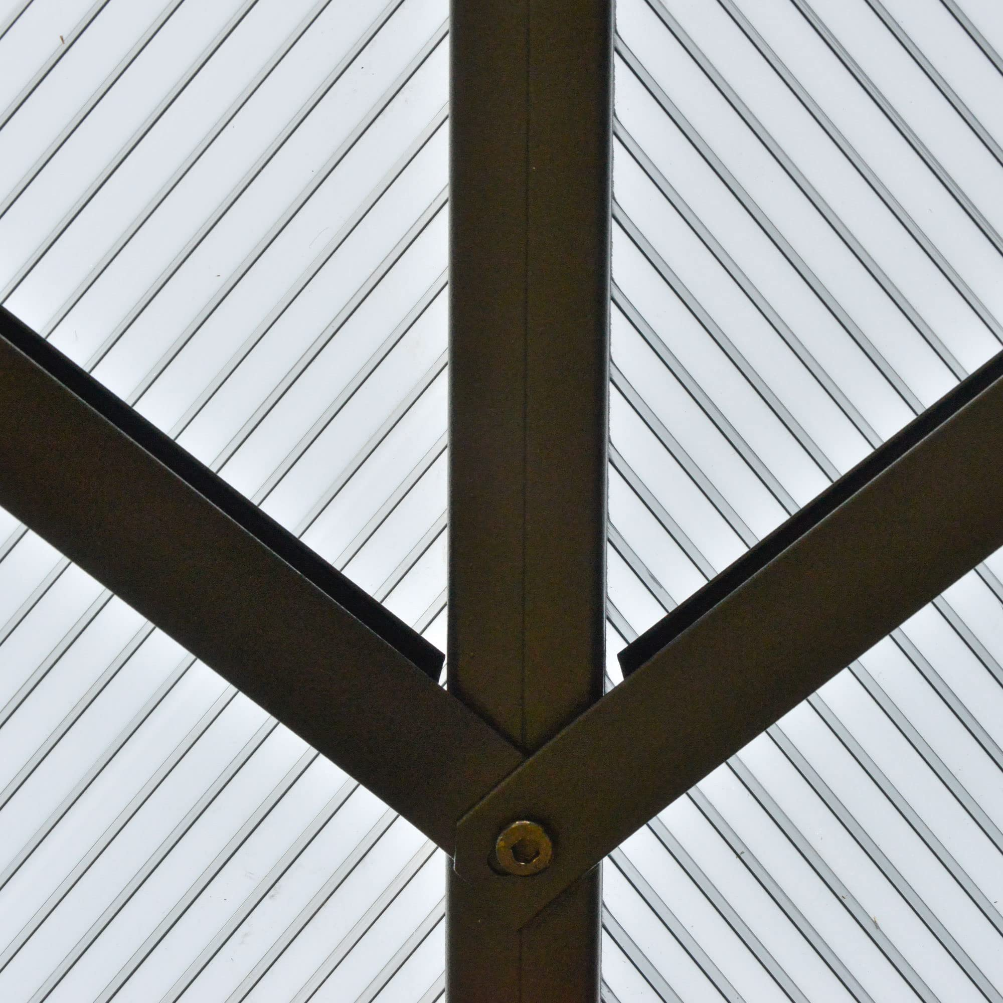 【Gazebo】10'x10', See Through Double Vented Roof, UV & Waterproof Polycarbonate Hardtop Cover