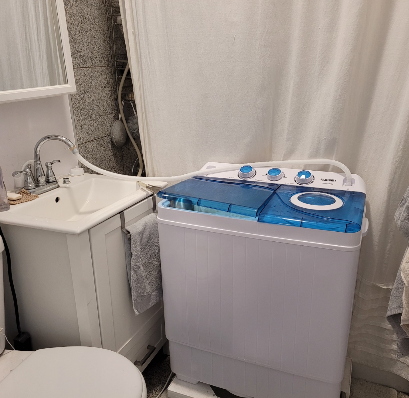 【Appliances】KUPPET Compact Twin Tub Portable Mini Washing Machine 26lbs Capacity, Washer & Spiner