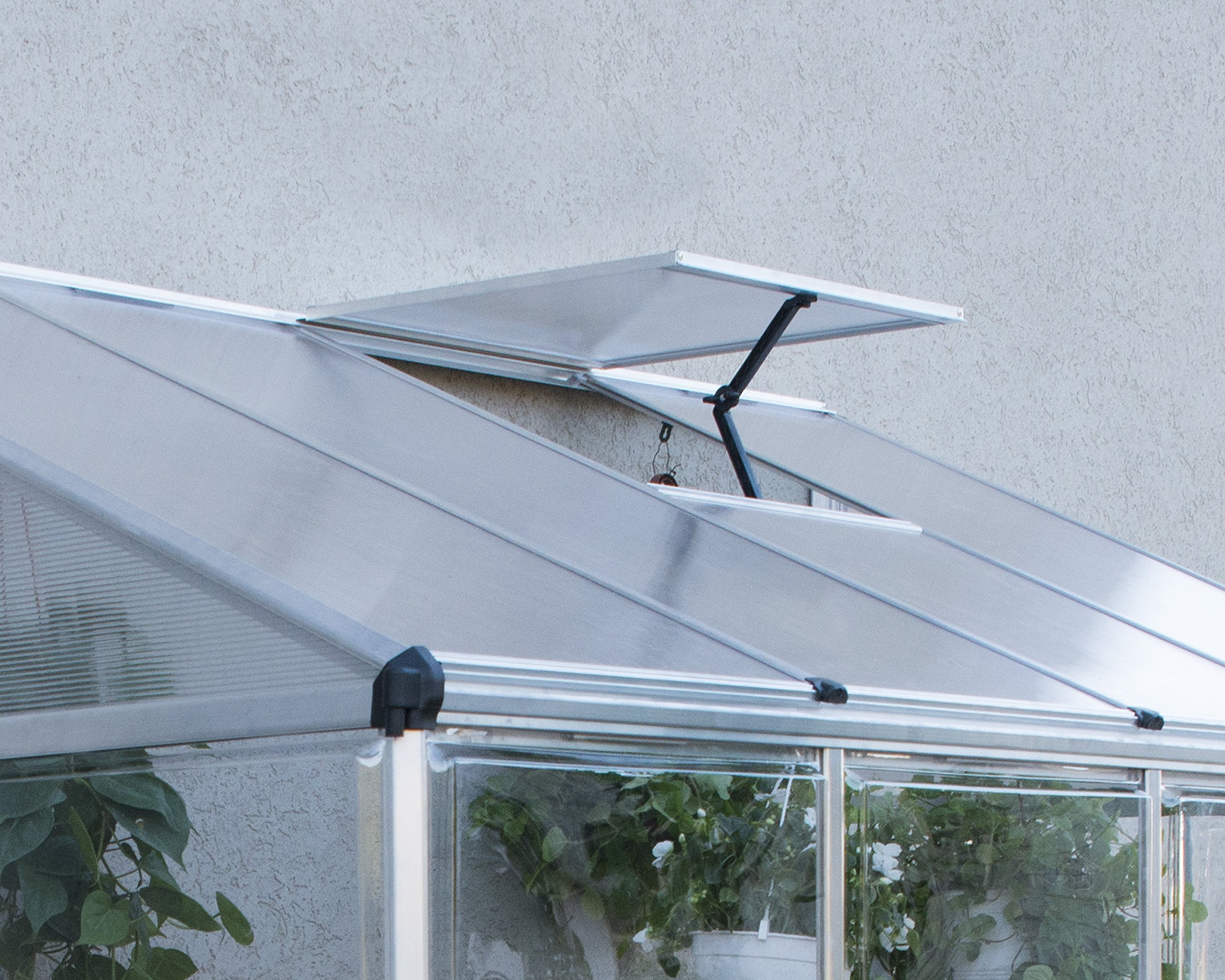 【Home&Garden】Canopia Hybrid Lean-to Greenhouse - 4' x 8' - Silver