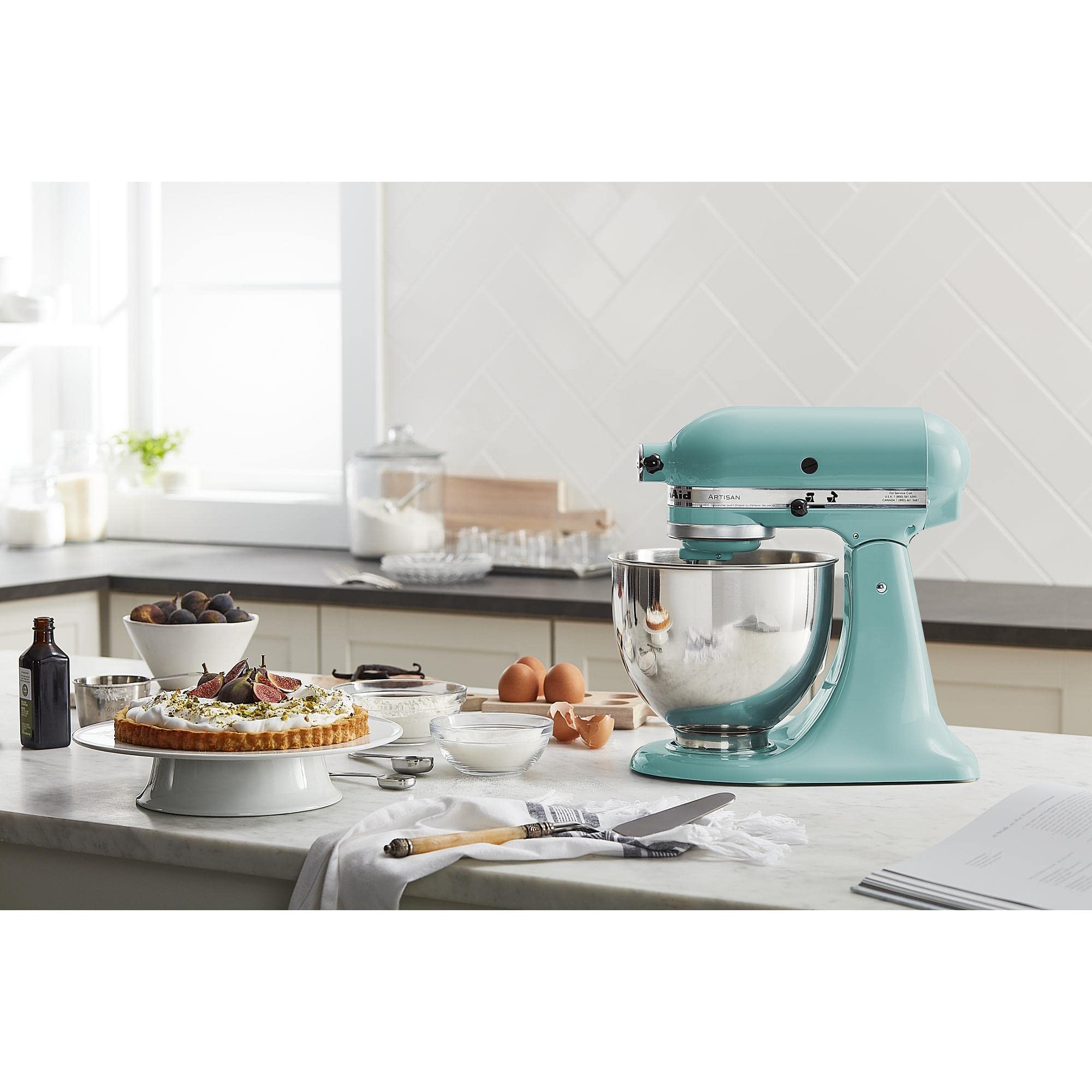 【Appliances】KitchenAid KSM150PSAQ Artisan Series 5-Qt. Stand Mixer with Pouring Shield - Aqua Sky