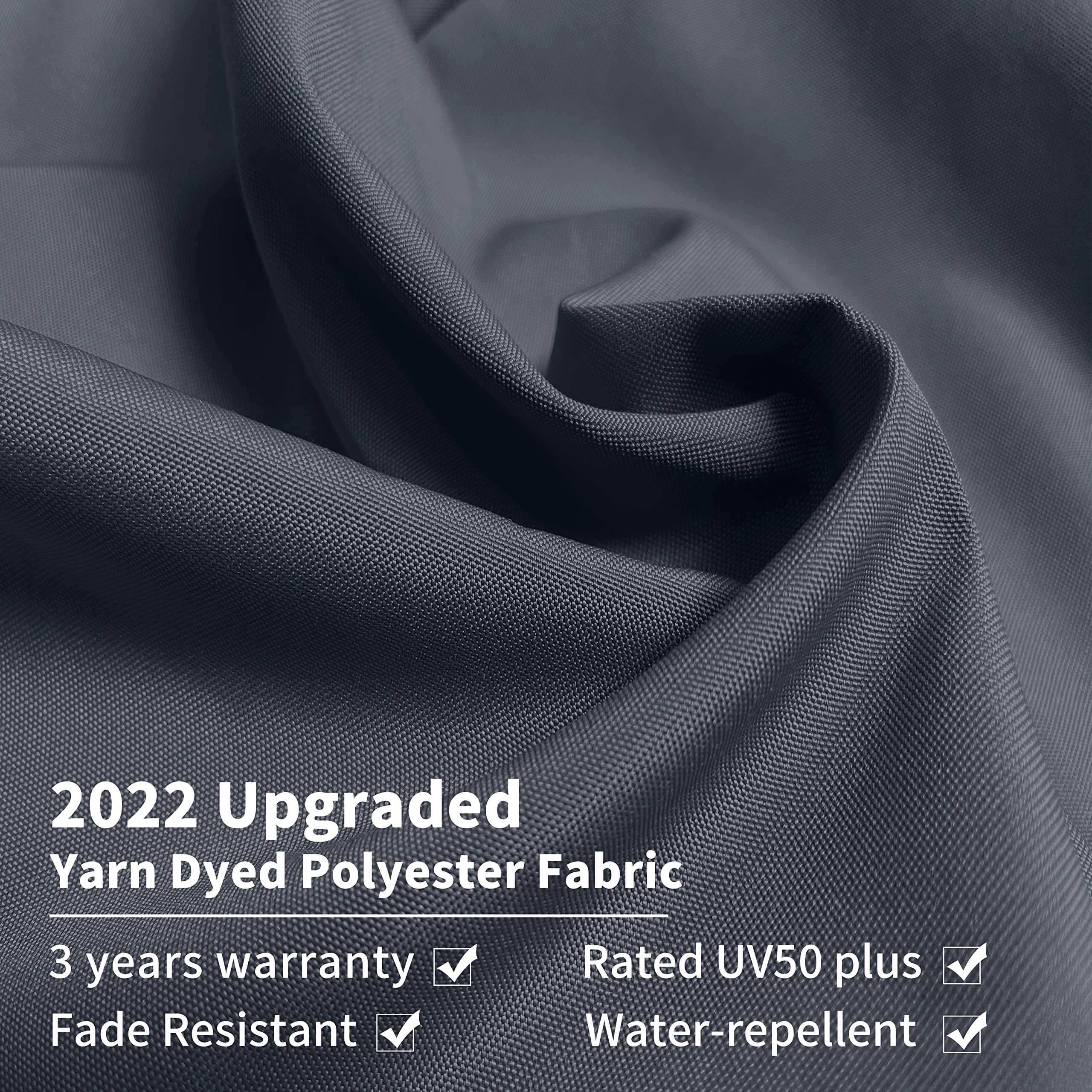 【Home&Garden】10 Feet Patio Umbrella Outdoor Cantilever Solar Powered LED Swivel Square Umbrella