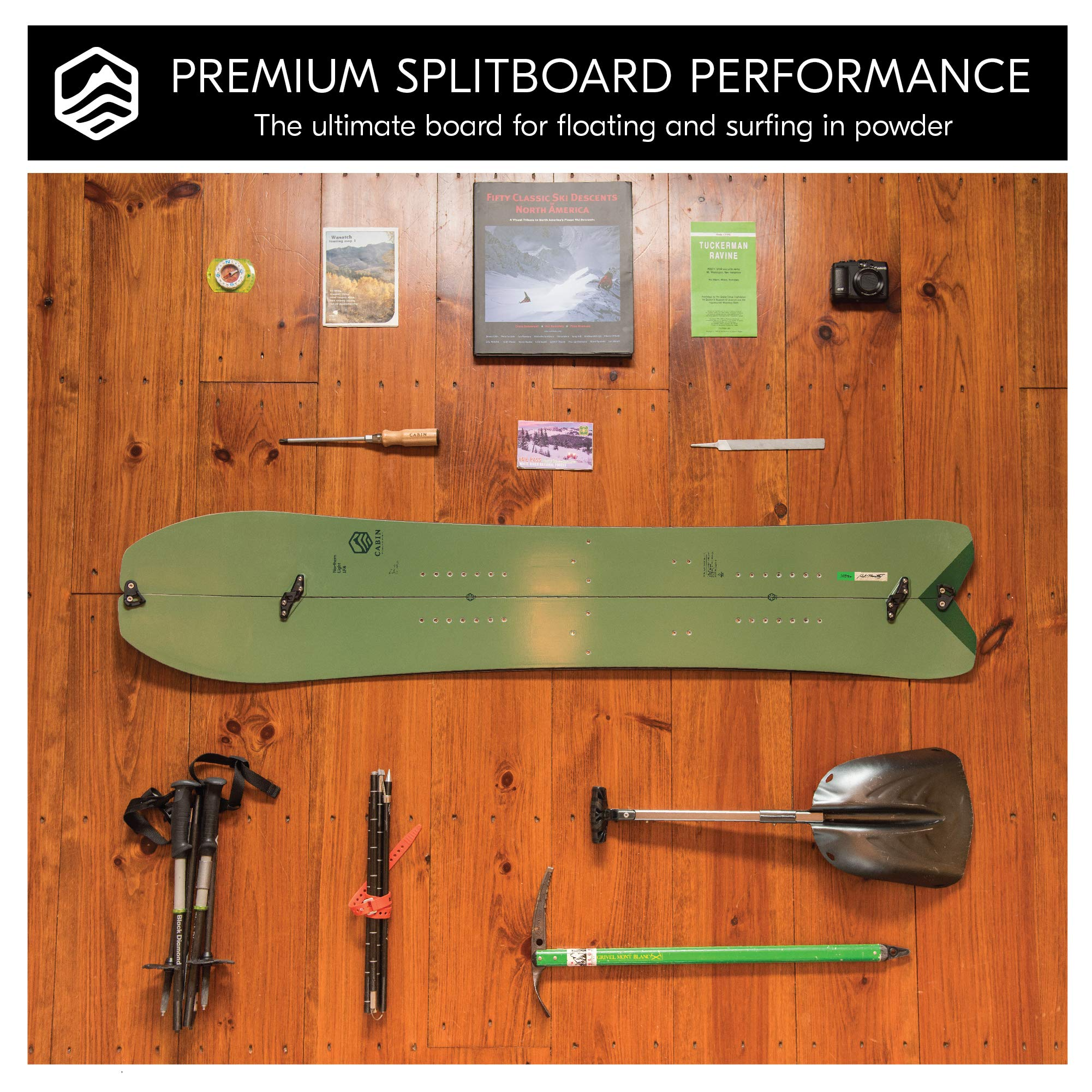 【Sports&Outdoors】Cabin Mountain Tools Northern Light Snowboard All Mountain Splitboard
