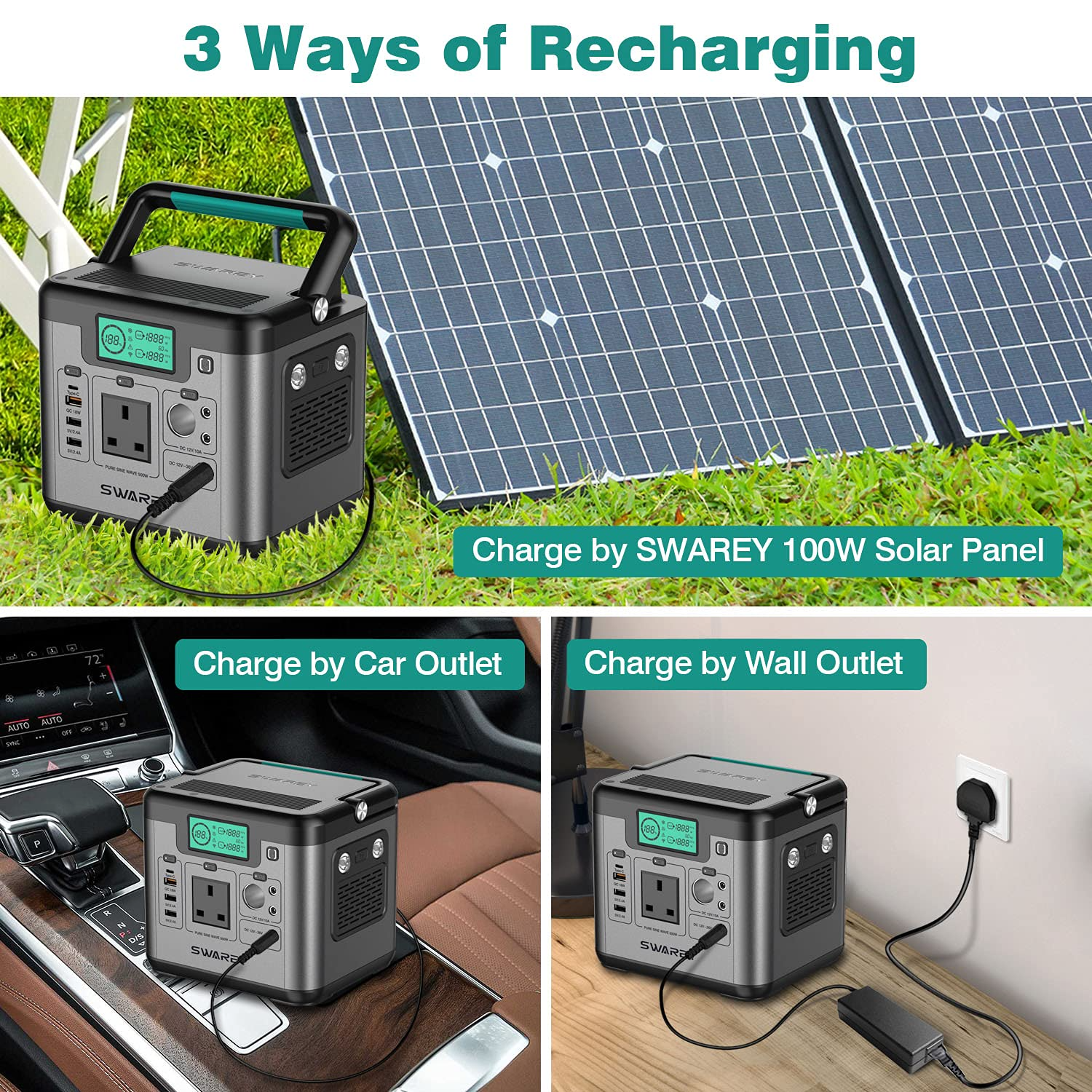 【Appliances】Portable Power Station S500 518Wh 230V/500W Portable Power Generator