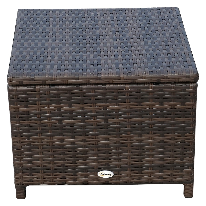 【Home&Garden】9 Pieces Patio Dining Sets Outdoor Space Saving Rattan Chairs with Glass Table