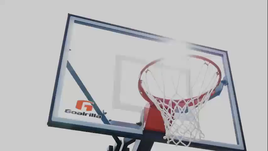 【Sports&Outdoors】Goalrilla FT Series Basketball Hoops with Tempered Glass Basketball Backboard, Black Anodized Frame