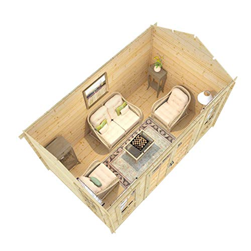 【Home&Garden】12x10 Riley Log Cabin Summerhouse (28mm Cladding)