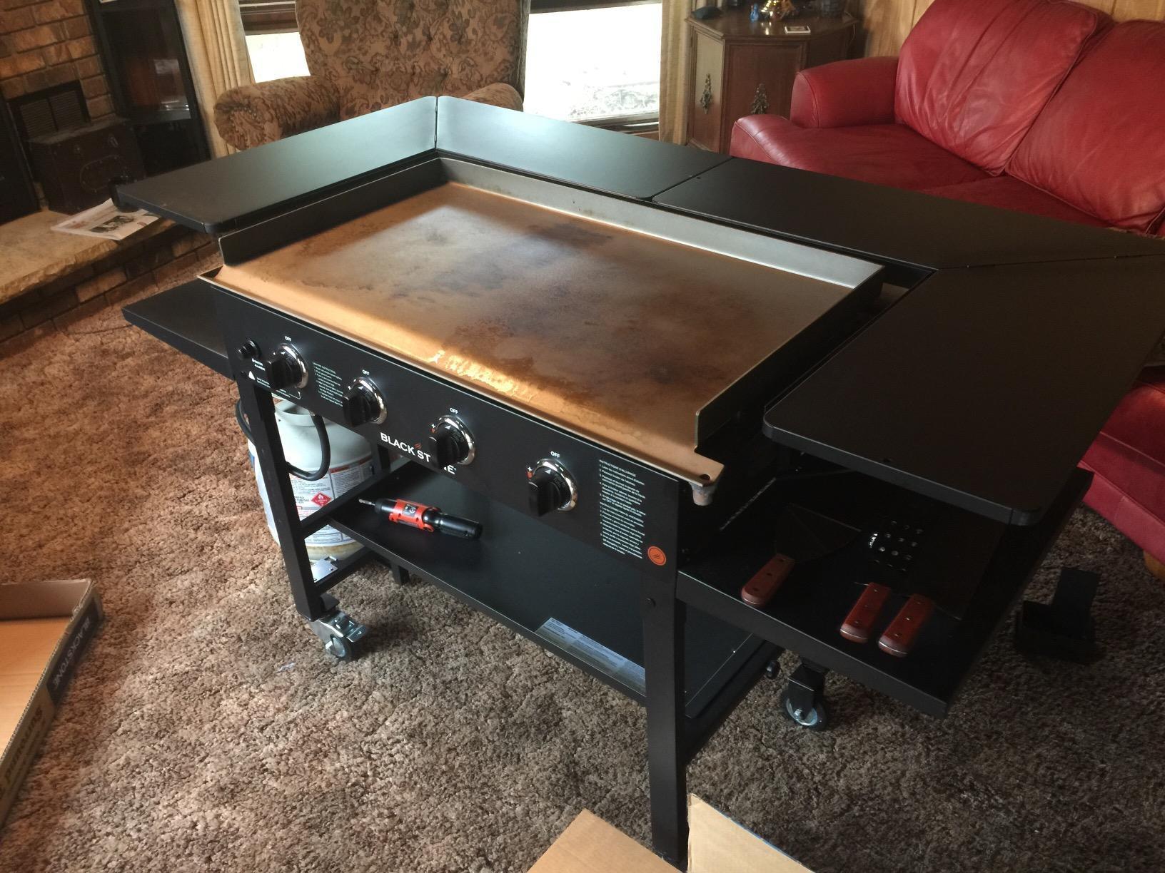 【Appliances】Blackstone 36 Inch Gas Griddle Cooking Station 4 Burner Flat Top Gas Grill Propane Fuelled