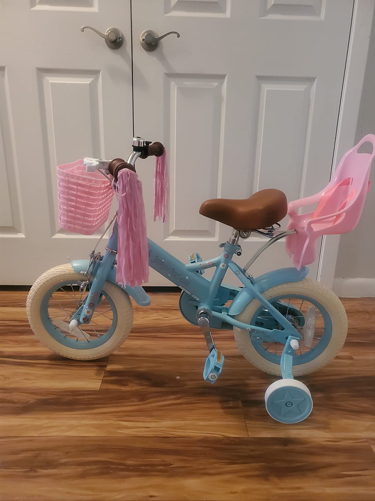 【Sports&Outdoors】Little Daisy Kids Bike for 2-9 Years Girls with Training Wheels & Front Handbrake
