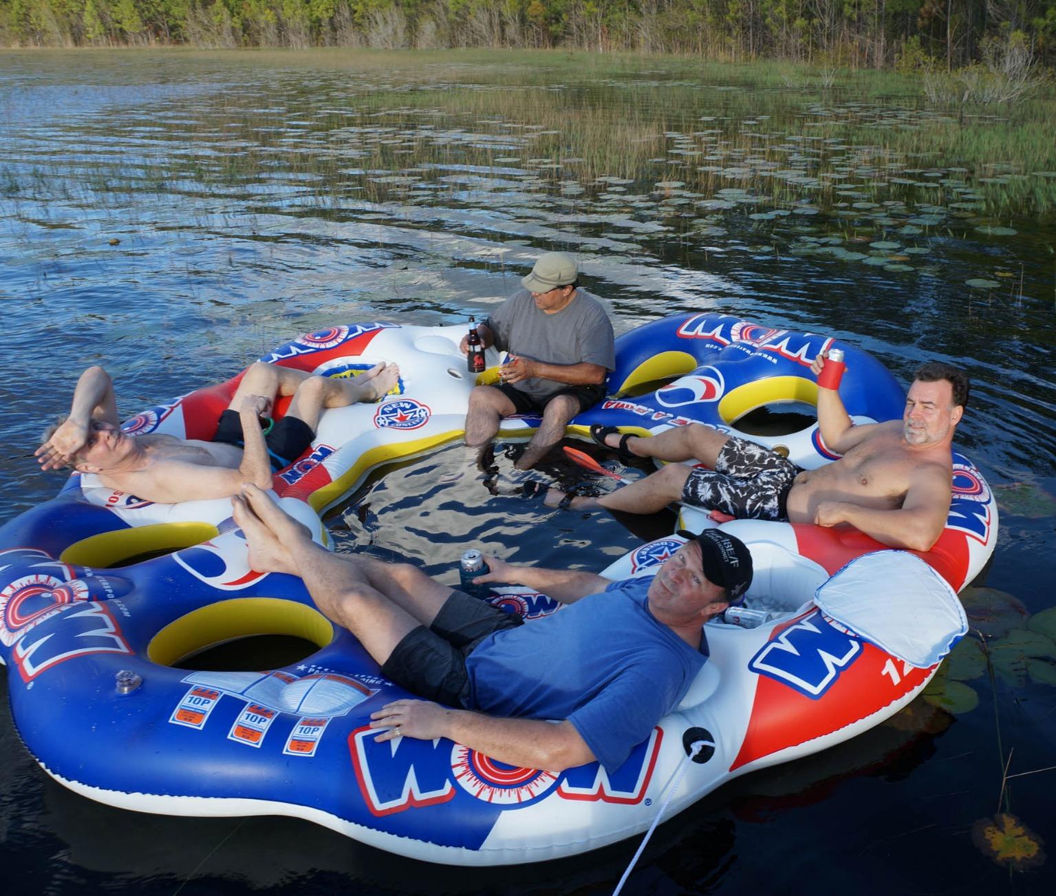 【Sports&Outdoors】World of Watersports Tube A Rama Floating Island 10 Person Inflatable Floating Island