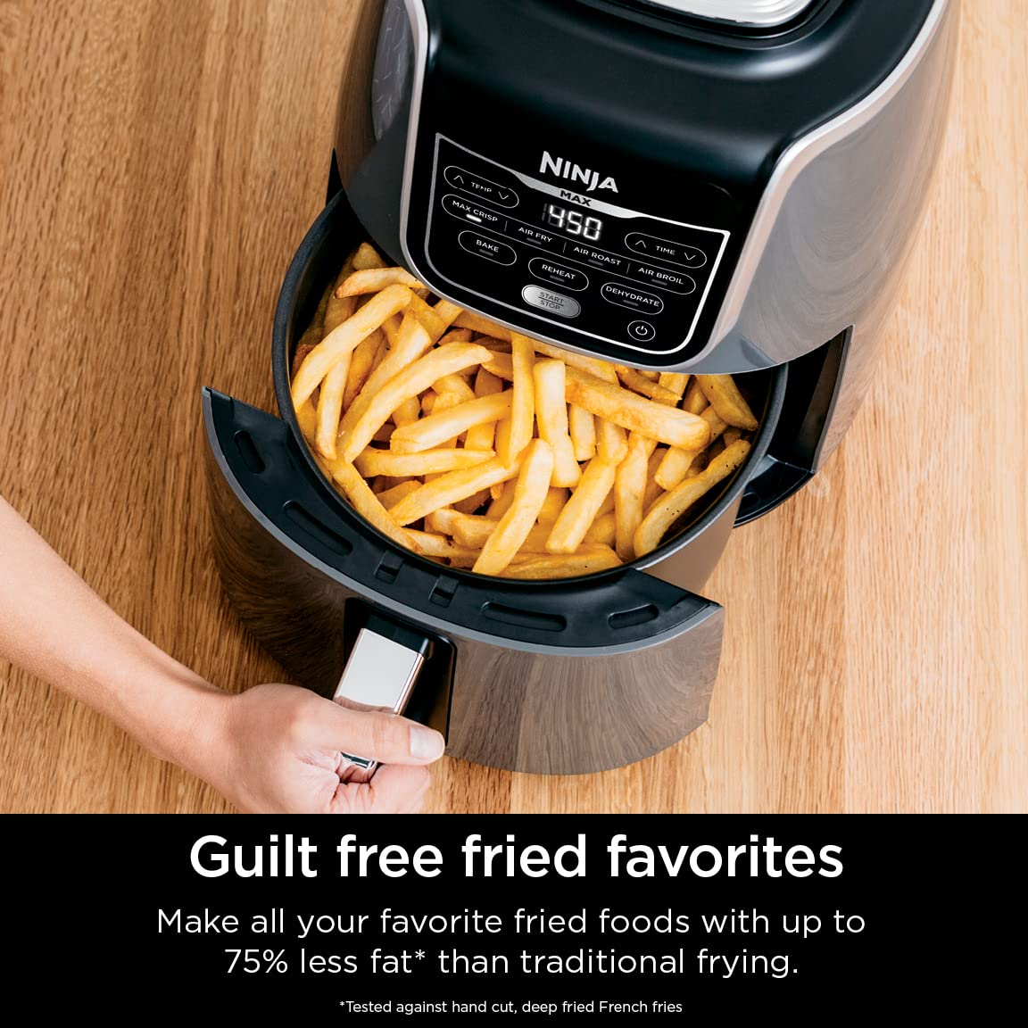 Ninja AF161 Max XL Air Fryer that Cooks, Crisps, Roasts, Bakes, Reheats & Dehydrates, 5.5 Quart