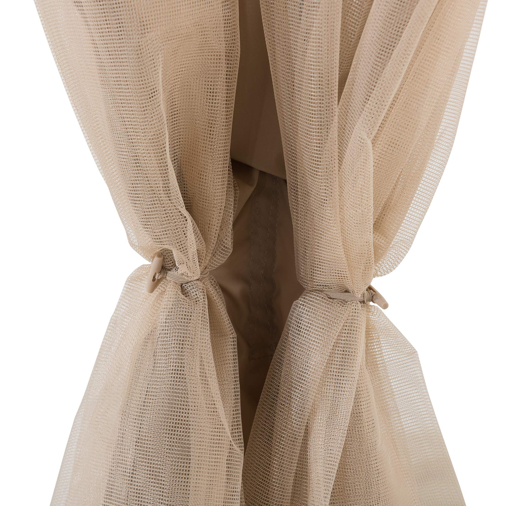 【Gazebo】10.5x12.5 ft. Outdoor Patio Black Steel Frame Hardtop Gazebo with 2-Tier Steel Roof & Mesh Netting