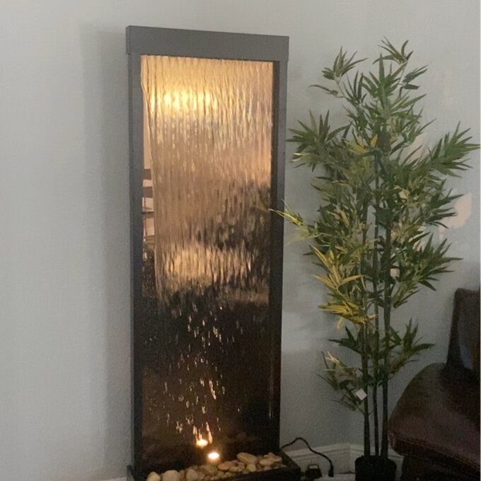 【Décor】Statesboro Metal Mirror Fountain with Light