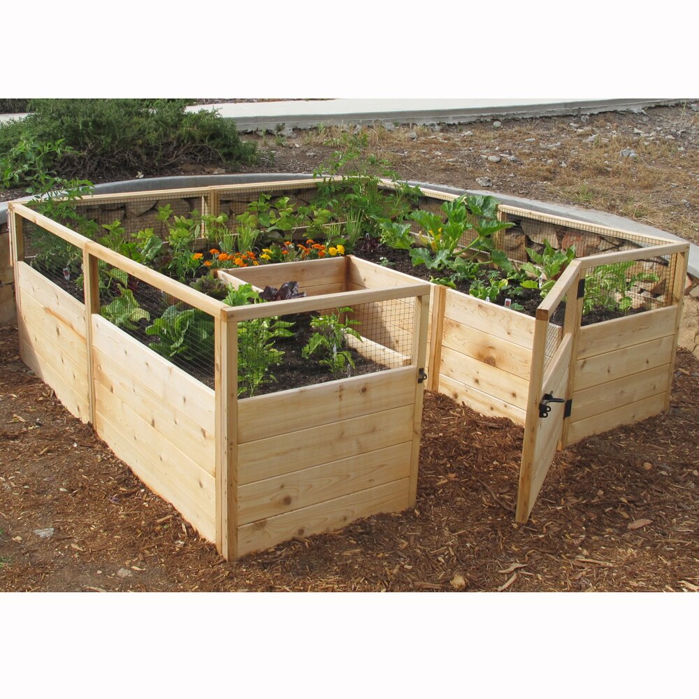 【Home&Garden】8x8 ft Cedar Garden in a Box