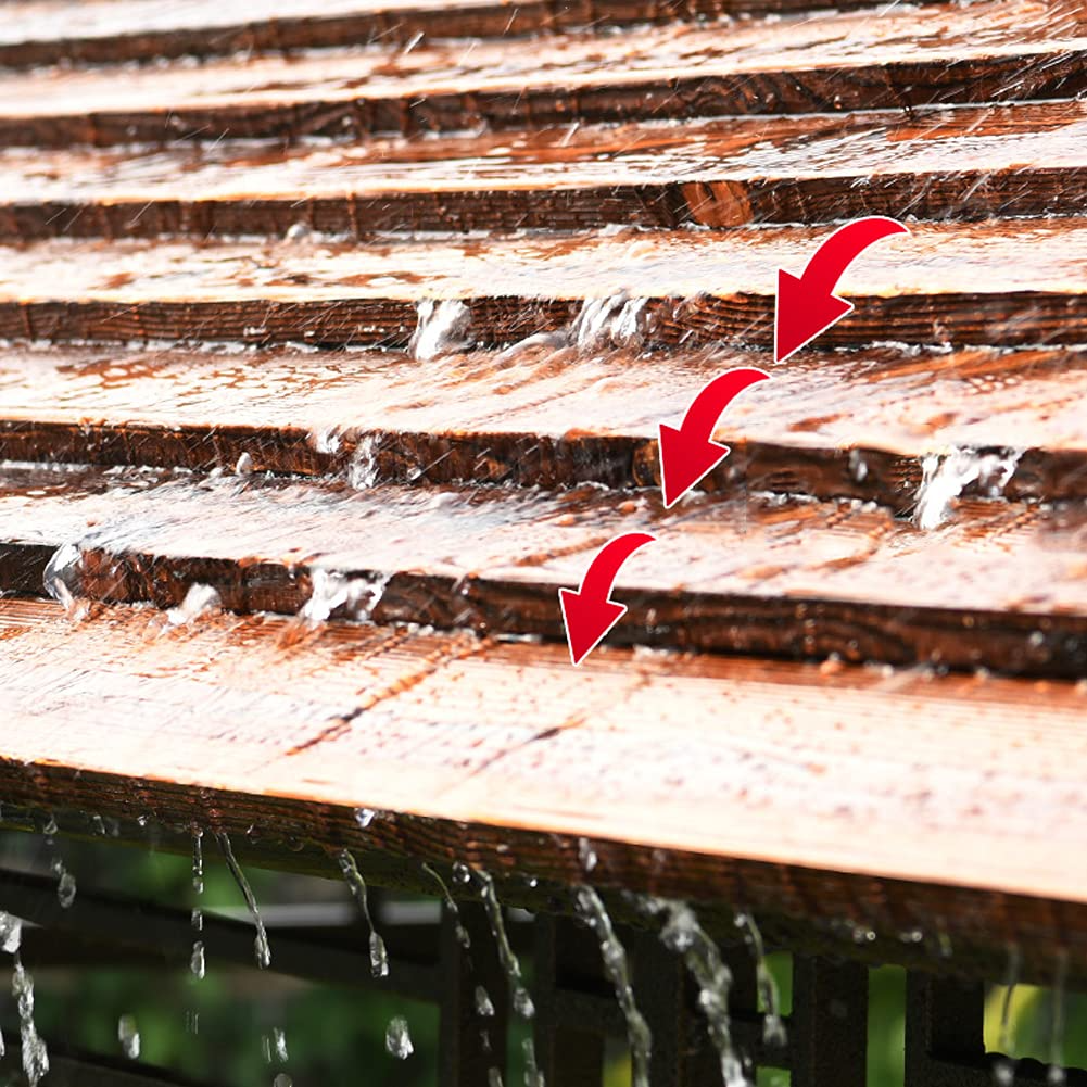 【Gazebo】Leisure Log Cabin Solid Wood Outdoor Patio Garden Pavilion Rain Proof Removable House