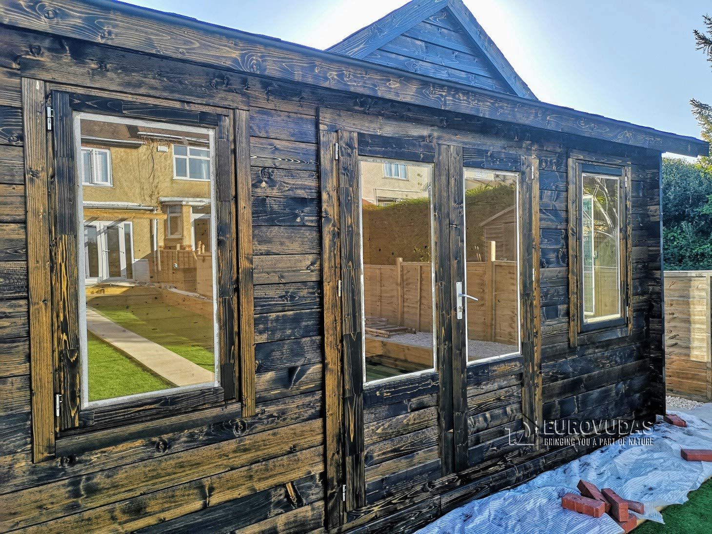 【Home&Garden】Log Cabin CLOCKHOUSE 4x3m, 44 mm Walls
